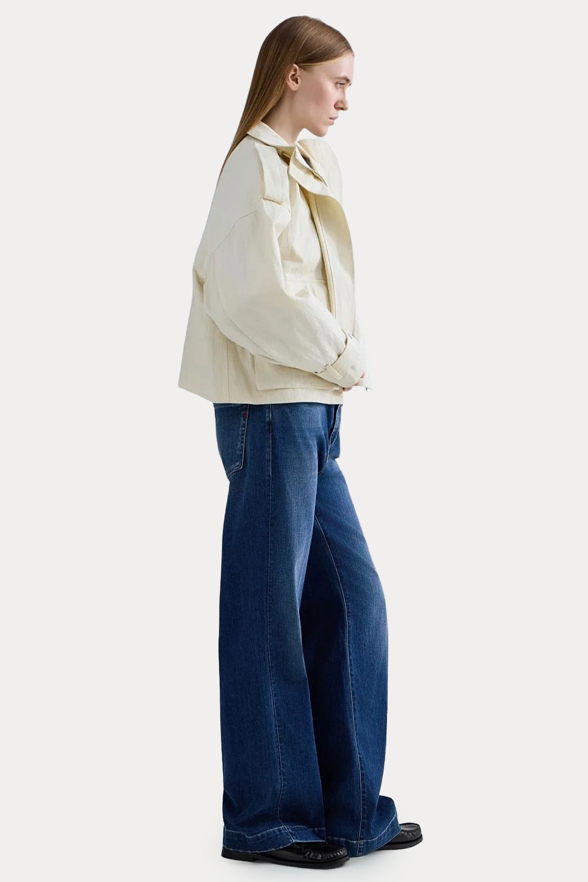 Replay Melja Relaxed Straight Fit Yıkamalı Jeans-Jeans-Libas