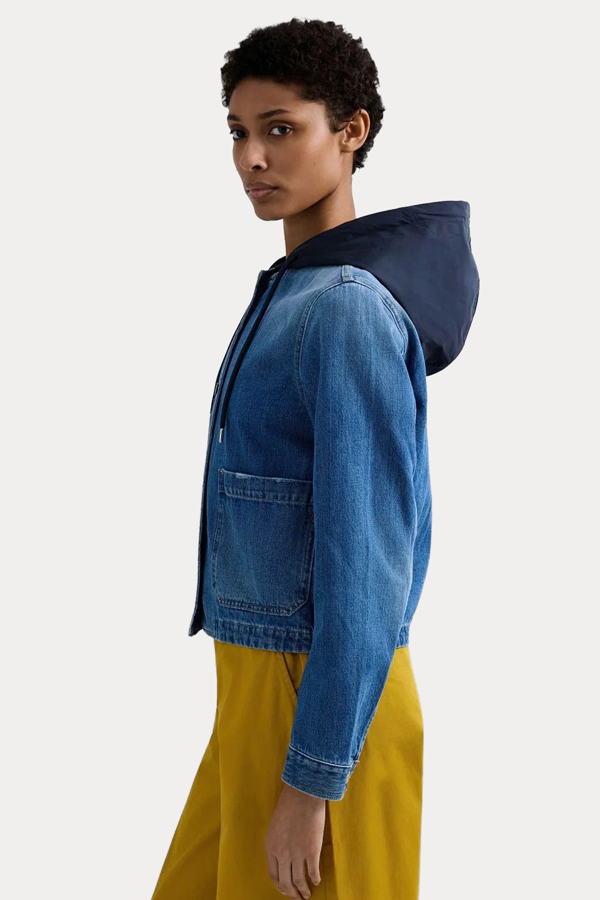 Replay Relaxed Fit Kapüşonlu Denim Ceket-Ceket-Libas