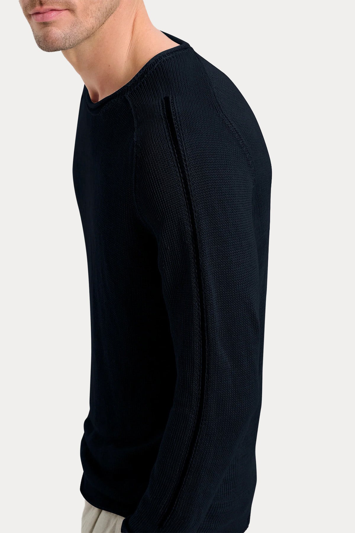 Transit Relaxed Fit İnce Örgü Keten Triko-Triko-Libas