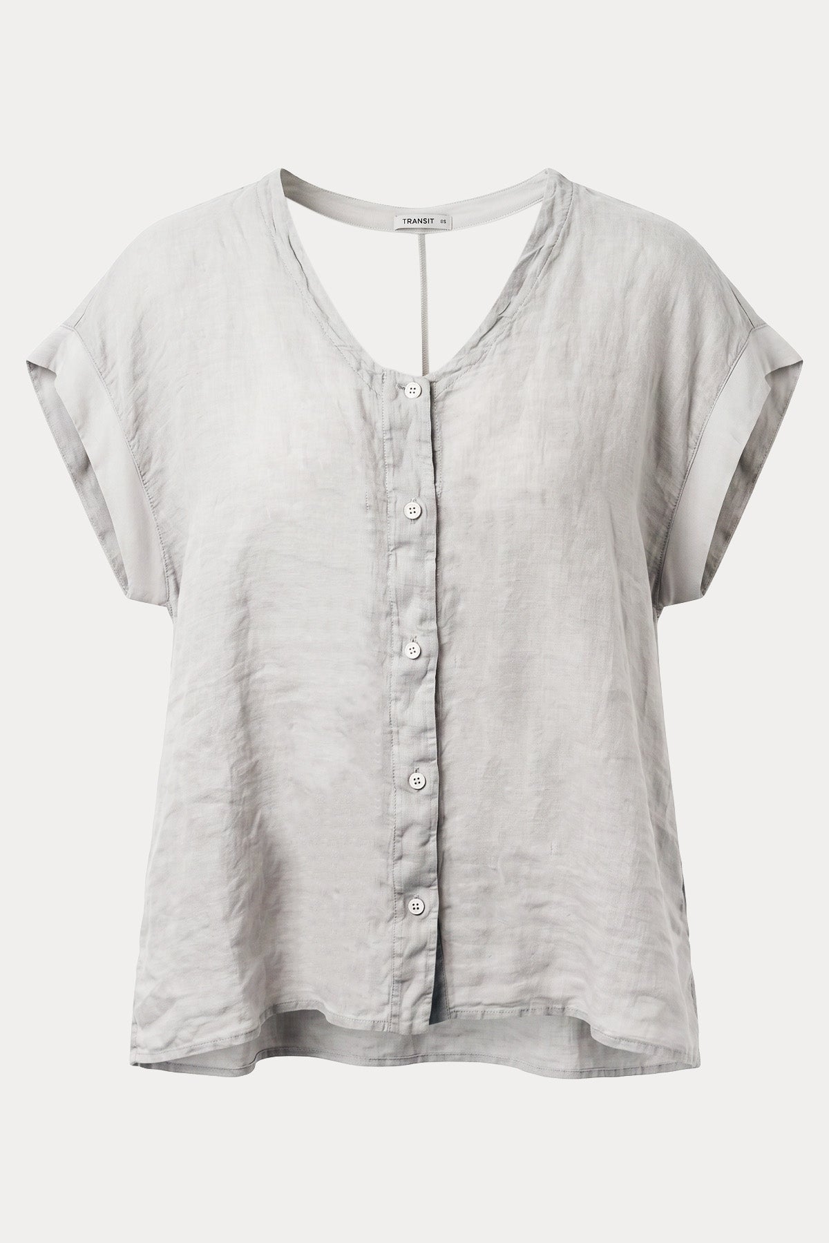 Transit Relaxed Fit Keten Bluz Gömlek