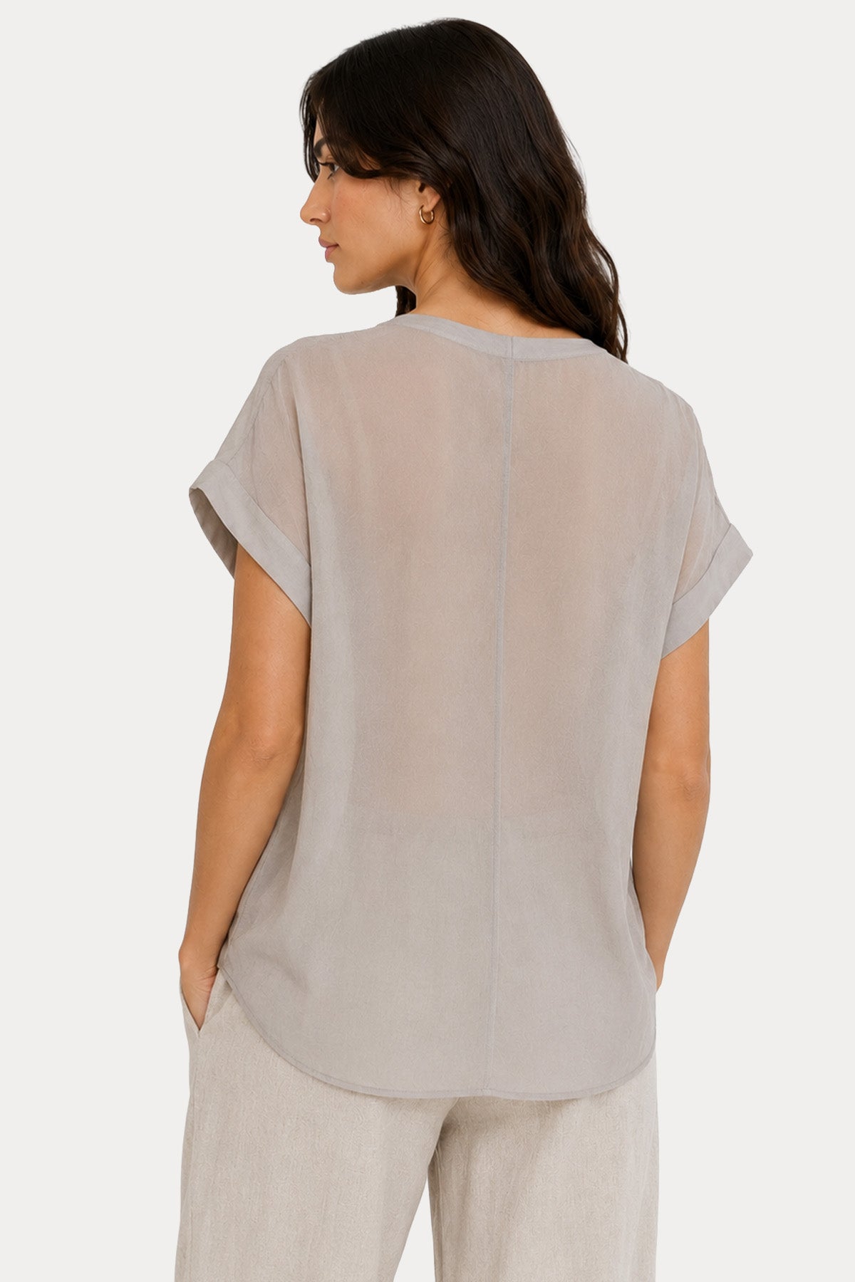 Transit Relaxed Fit Keten Bluz Gömlek