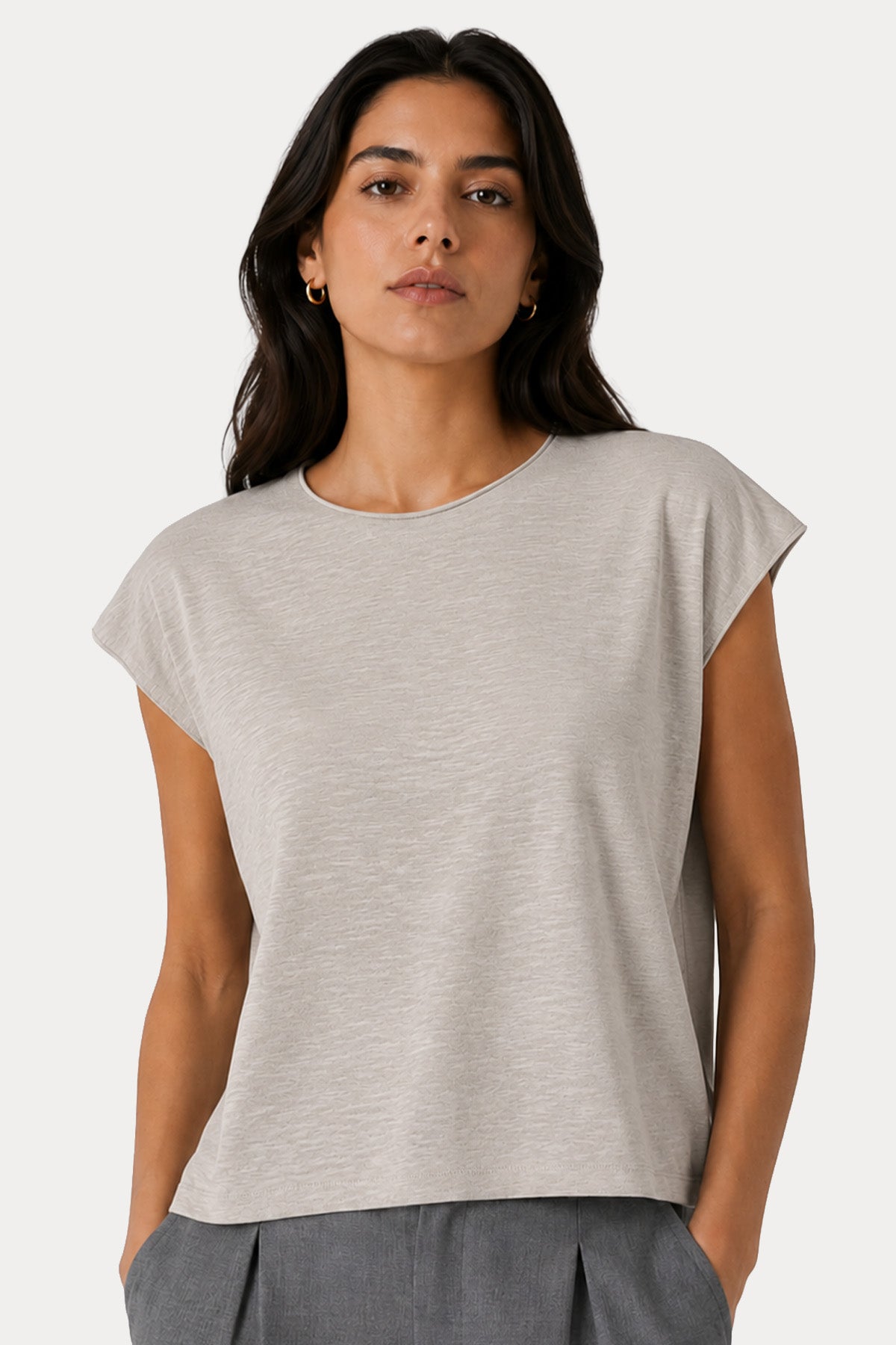 Transit Relaxed Fit Yuvarlak Yaka Bluz
