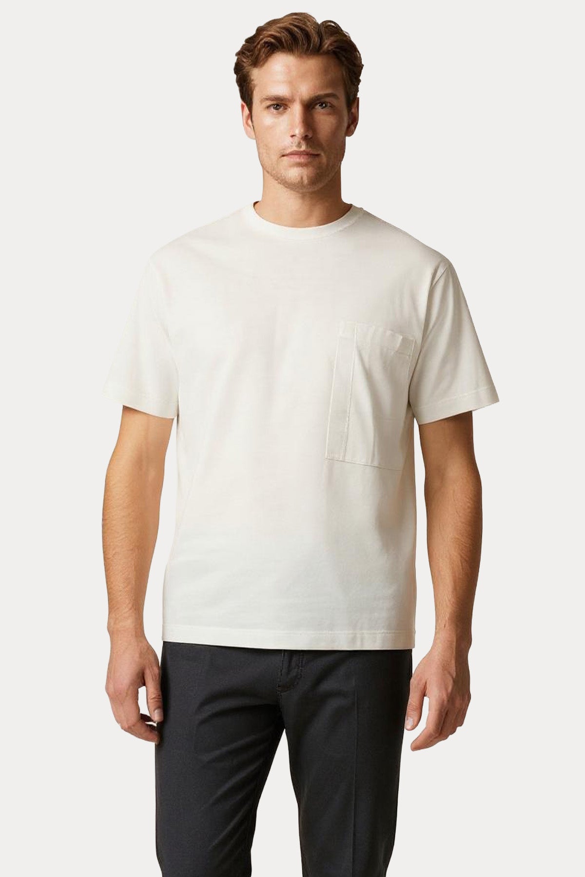 Transit Comfort Fit Yuvarlak Yaka T-shirt