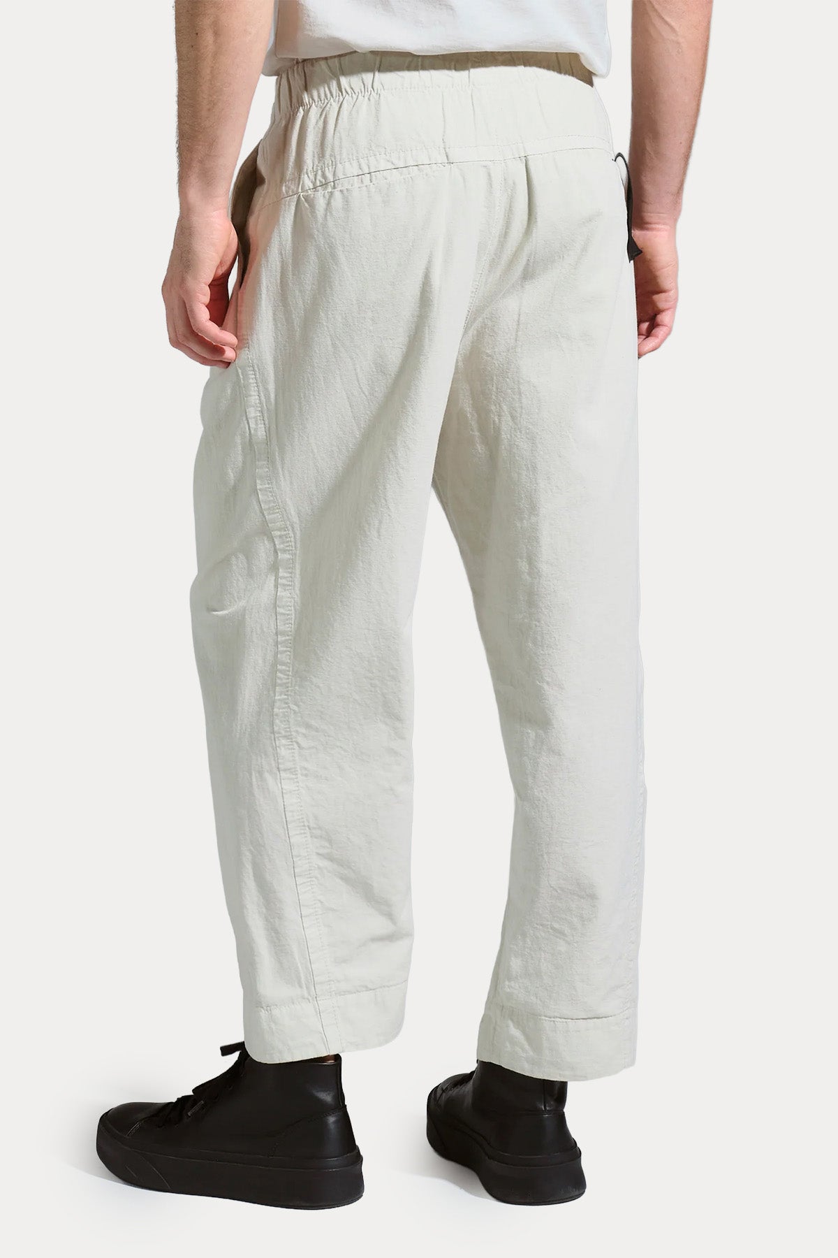 Transit Relaxed Fit Tek Pile Beli Lastikli Keten Pantolon-Pantolon-Libas