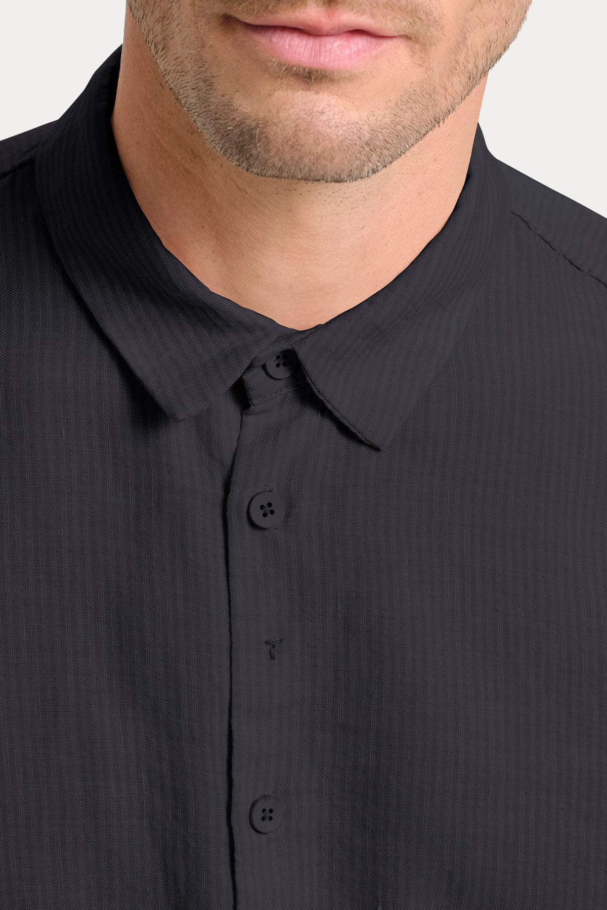 Transit Loose Fit Keten Gömlek-Gömlek-Libas