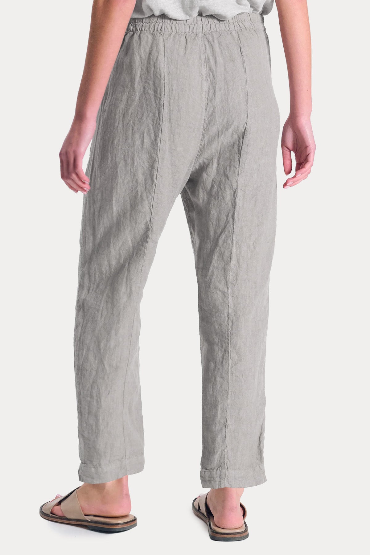 Transit Comfort Fit Beli Lastikli Keten Pantolon-Pantolon-Libas