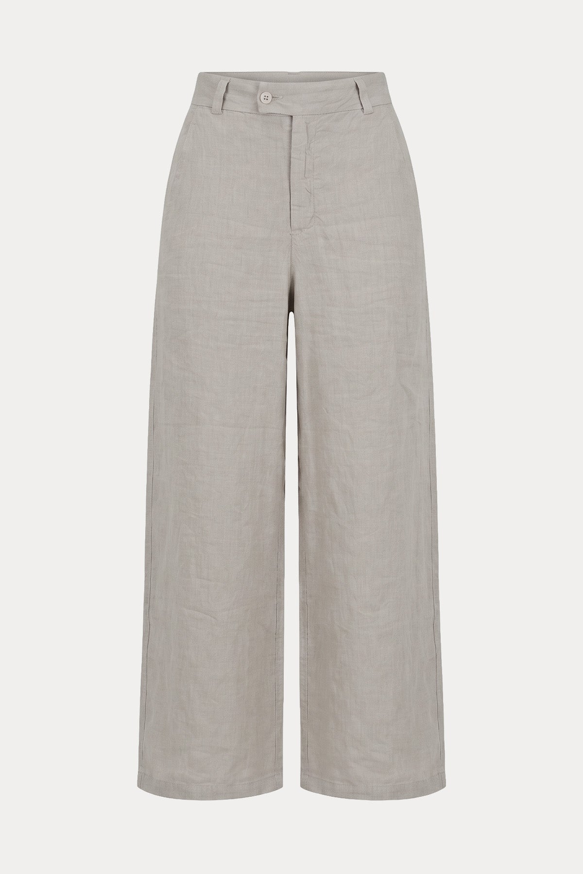 Transit Relaxed Fit Yüksek Belli Keten Pantolon