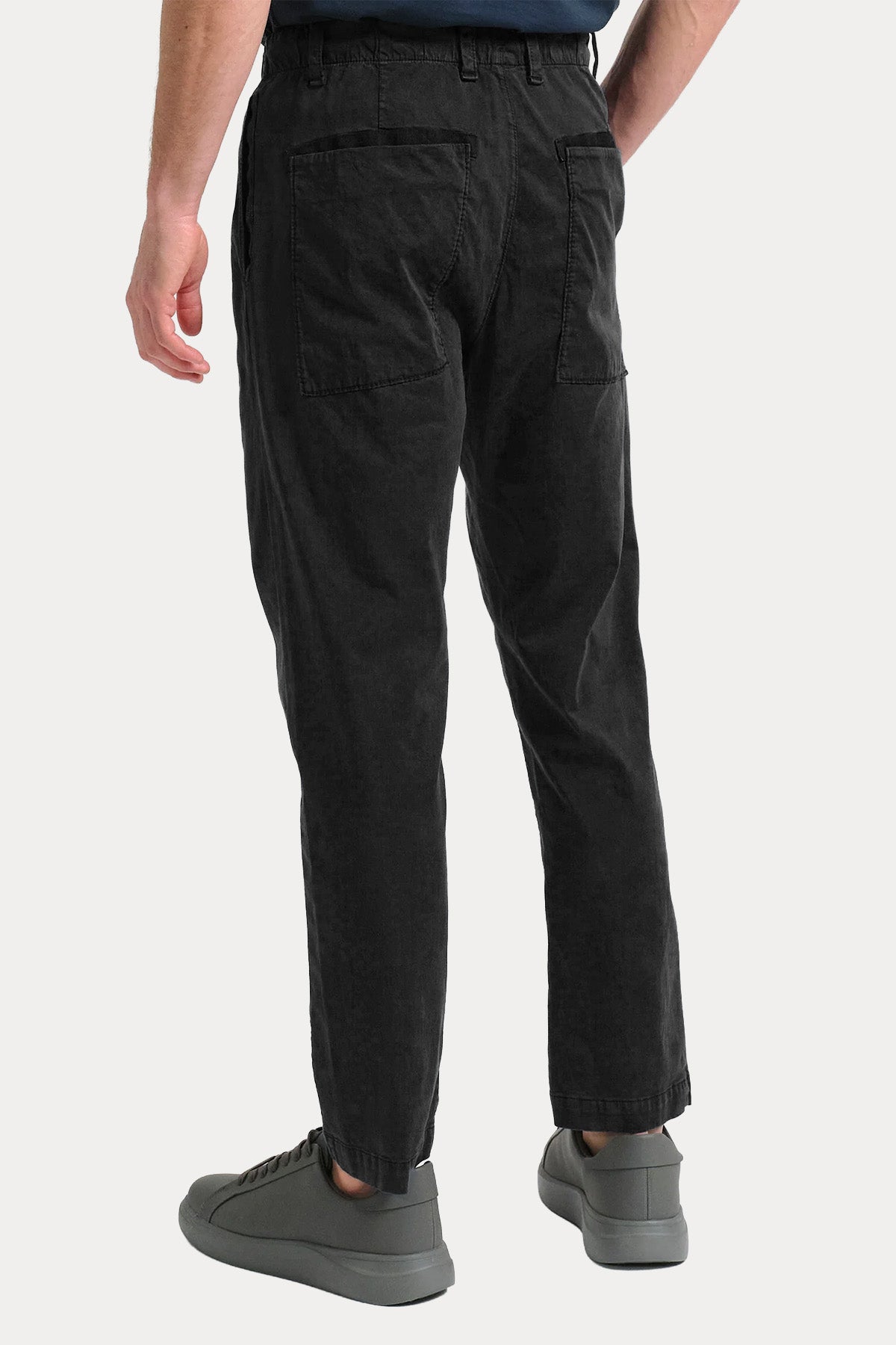 Transit Loose Fit Beli Lastikli Tek Pile Streç Pantolon-Pantolon-Libas