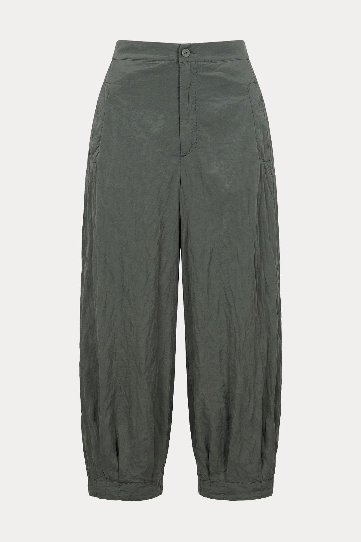 Transit Relaxed Fit Beli Lastikli İpek Pantolon