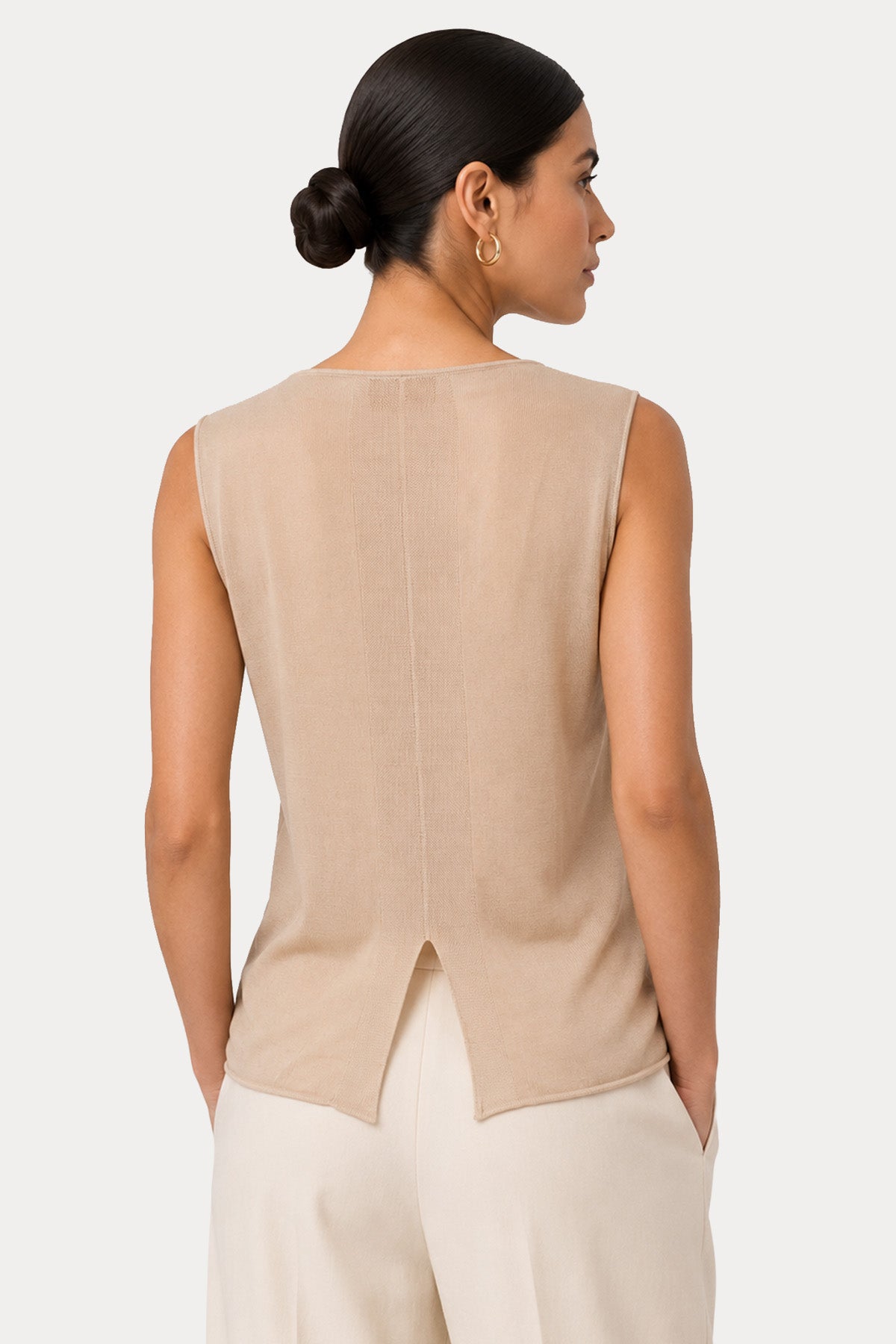 Transit Relaxed Fit Örgü Yuvarlak Yaka Bluz