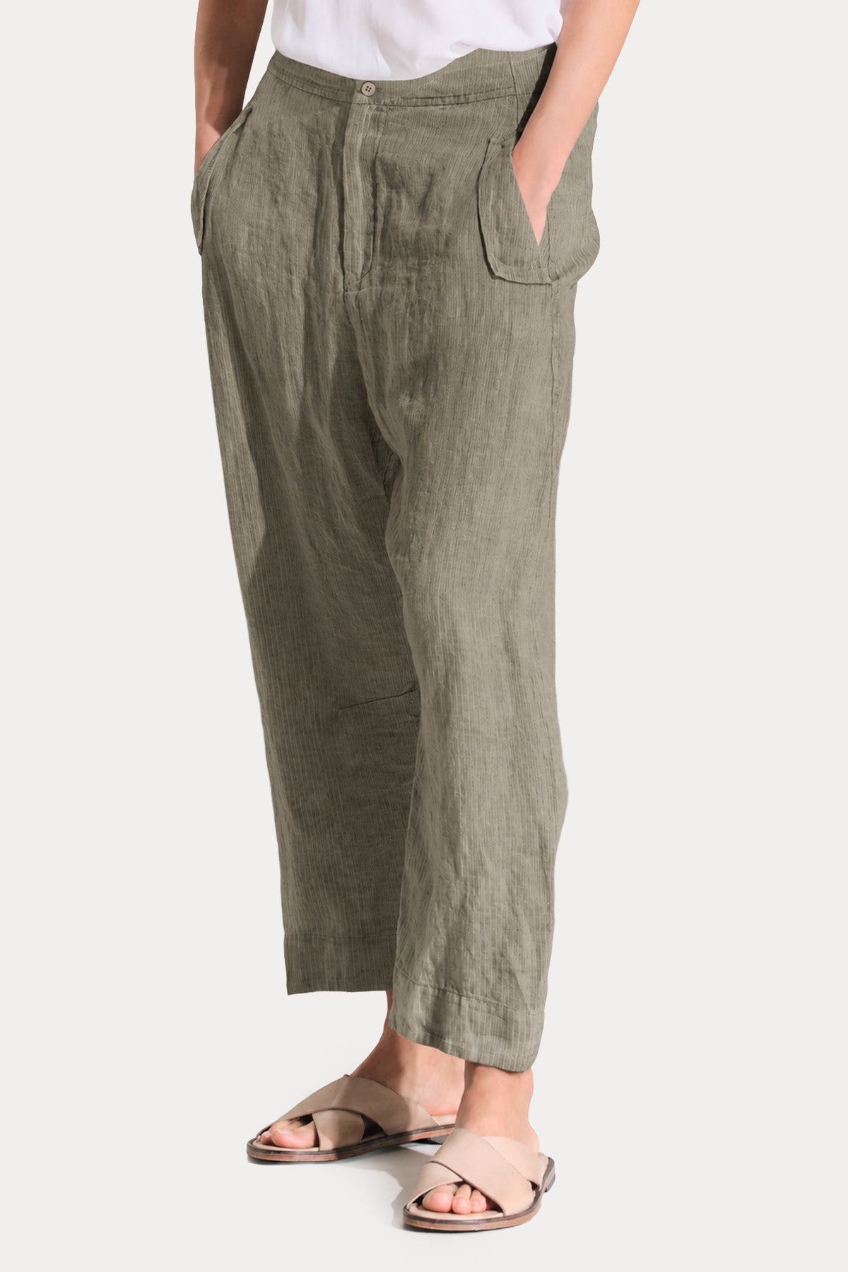Transit Relaxed Fit Keten Pantolon