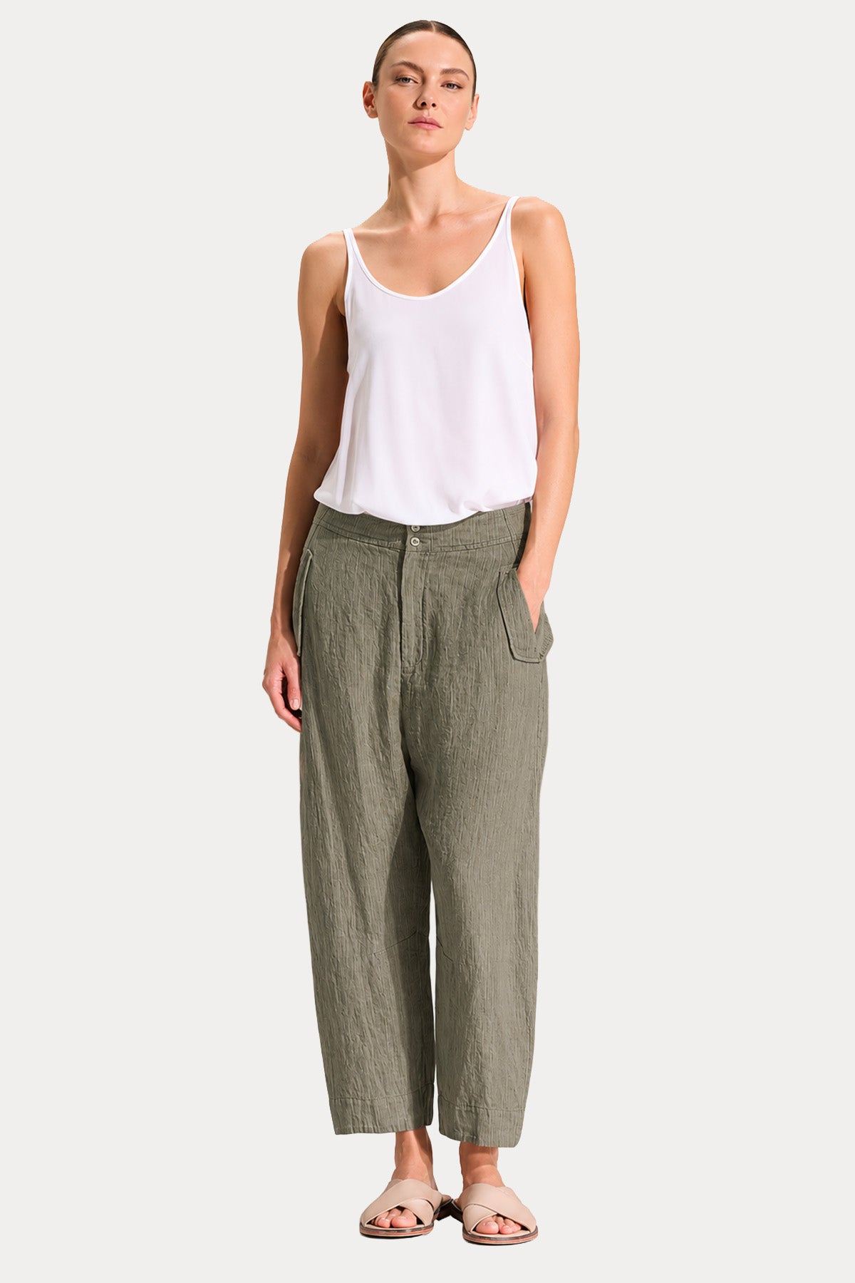 Transit Relaxed Fit Keten Pantolon