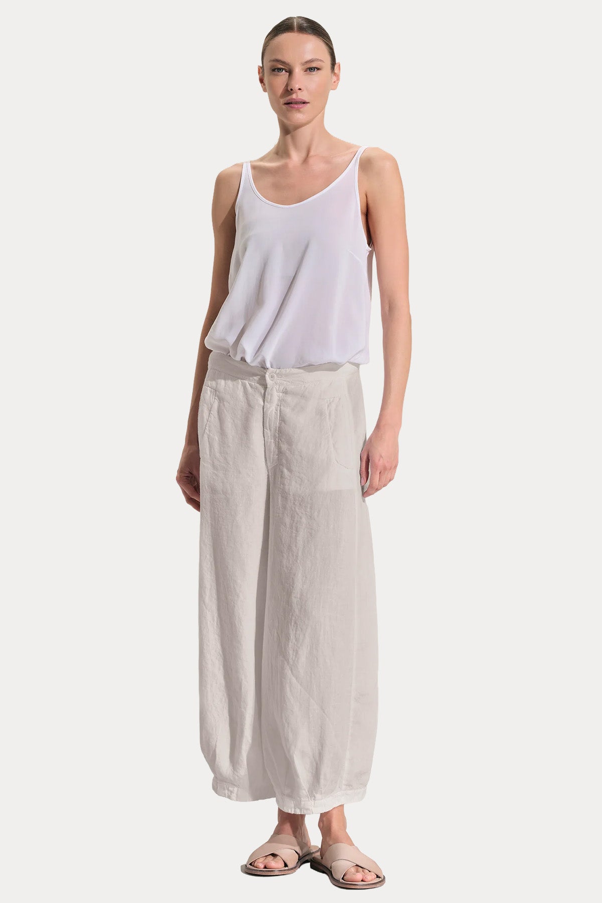 Transit Relaxed Fit Keten Pantolon