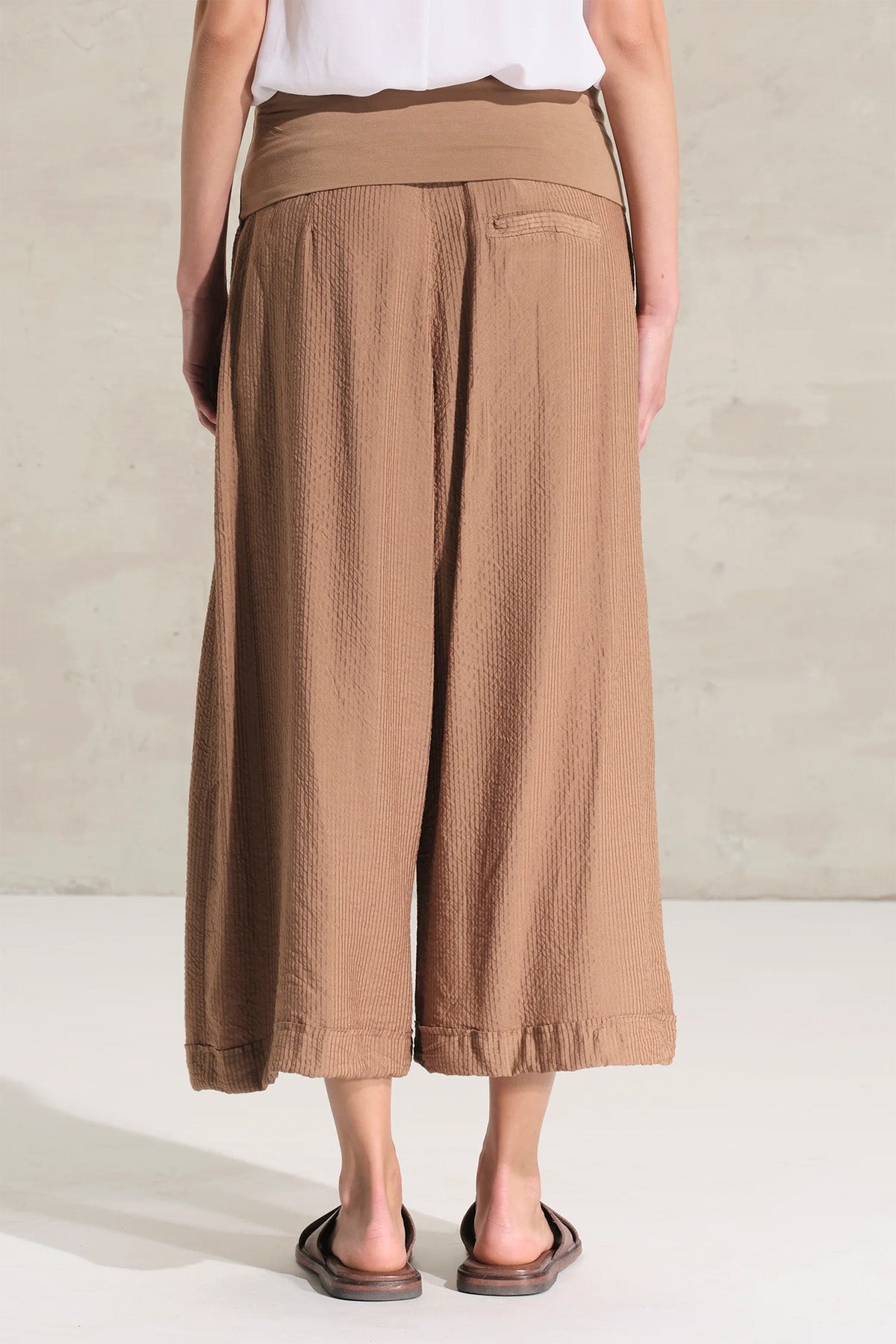 Transit Relaxed Fit Streç İpek Pantolon
