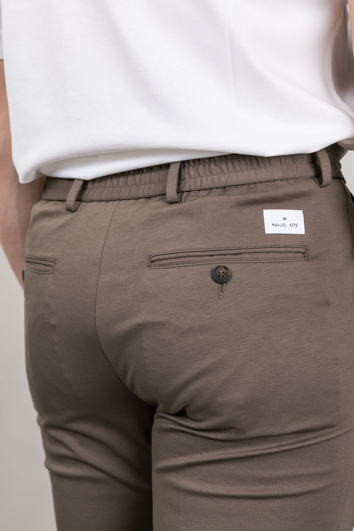 Manuel Ritz Slim Fit Tek Pile Beli Lastikli Streç Pantolon-Pantolon-Libas