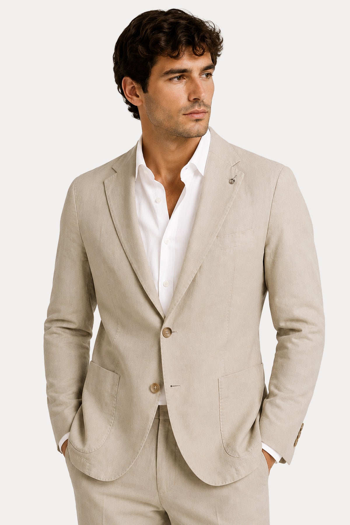 Paoloni Keten Blazer Ceket