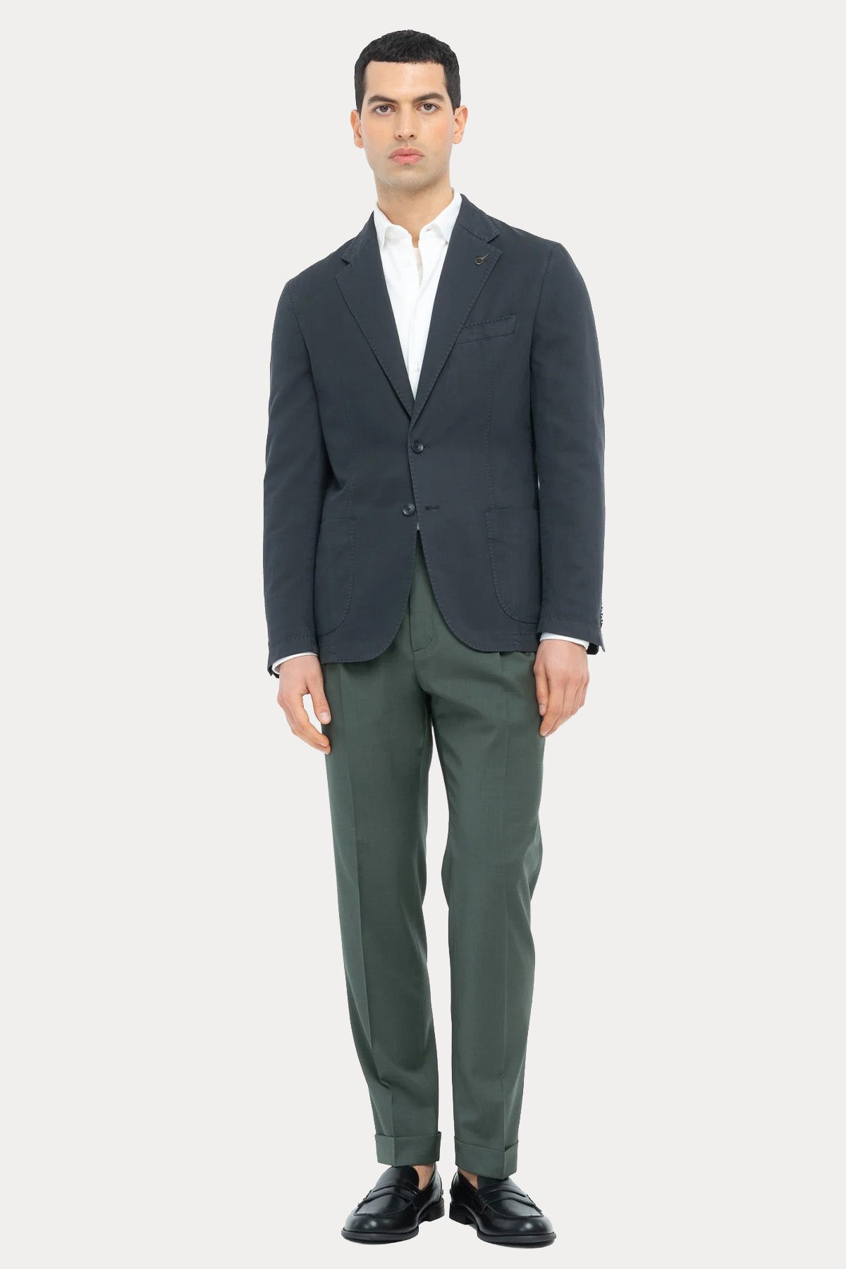Paoloni Keten Blazer Ceket-Ceket-Libas
