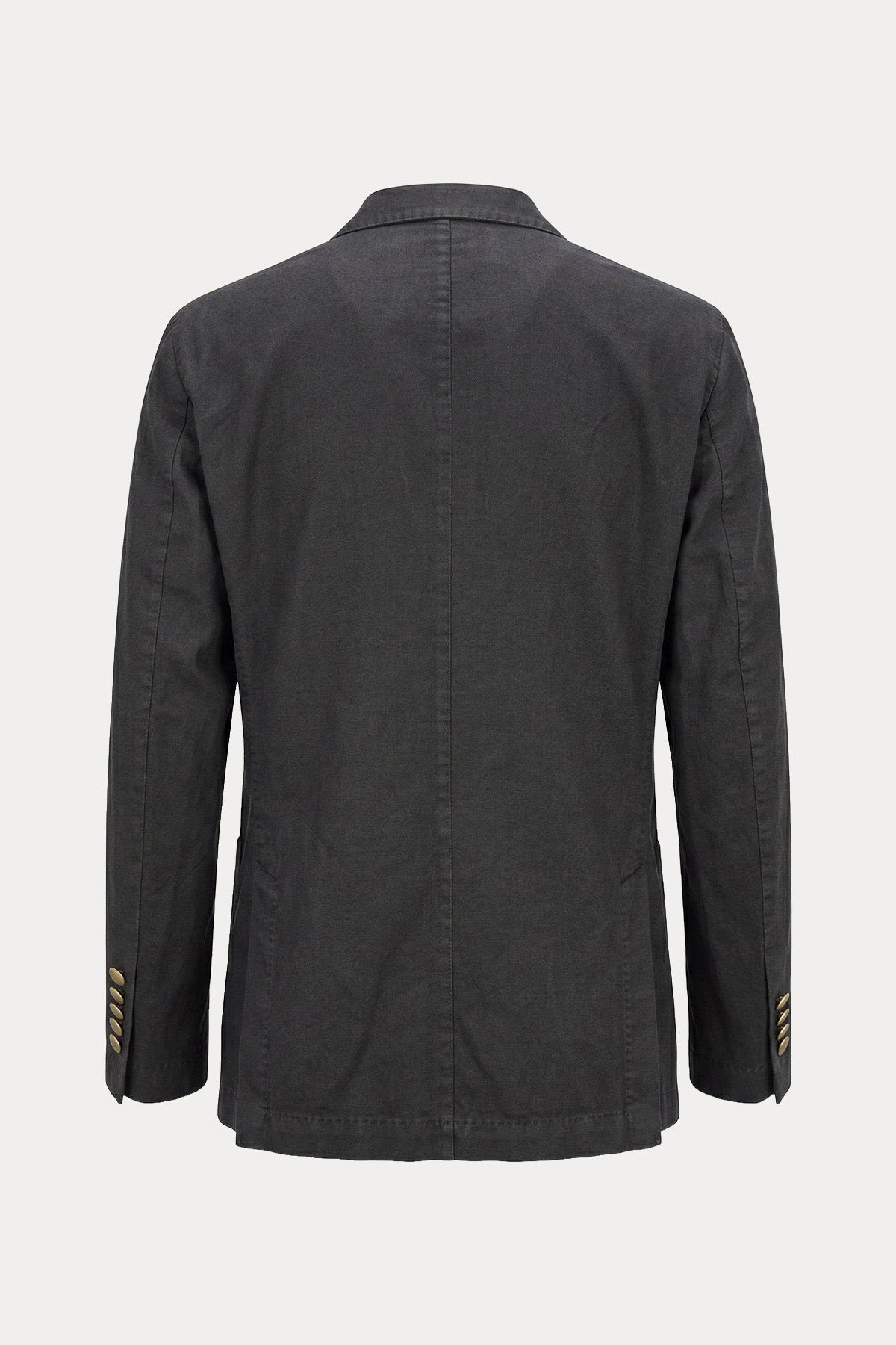 Paoloni Kruvaze Keten Blazer Ceket-Ceket-Libas