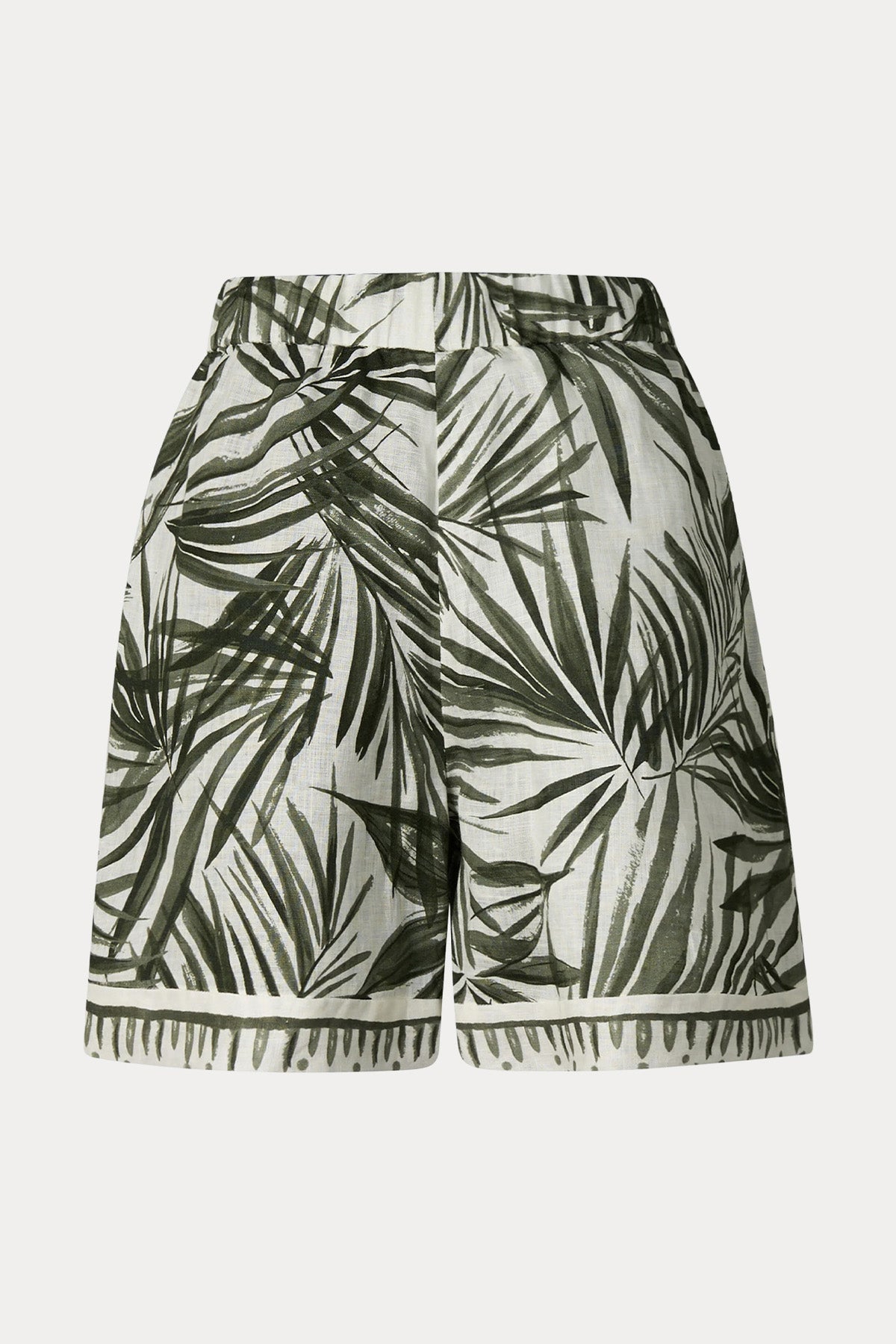 Bogner Carmel Beli Lastikli Desenli Keten Şort