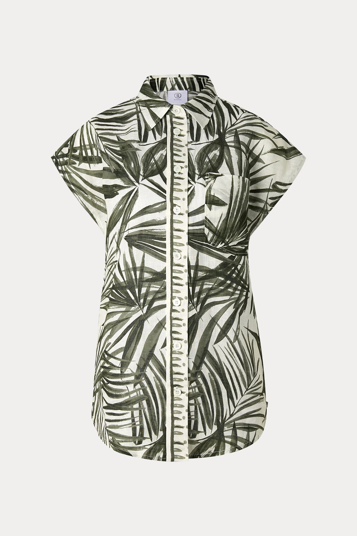 Bogner Charlet Regular Fit Desenli Keten Gömlek