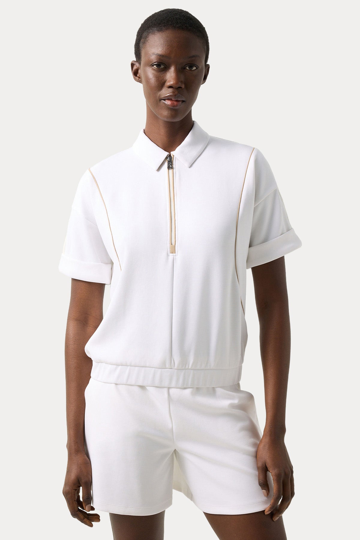 Bogner Finya Loose Fit Polo Yaka Yarım Fermuarlı Streç Sweatshirt