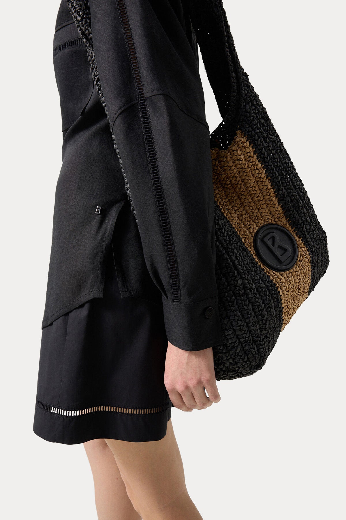 Bogner Catrina İp Kemerli Relaxed Fit Streç Keten Gömlek-Gömlek-Libas