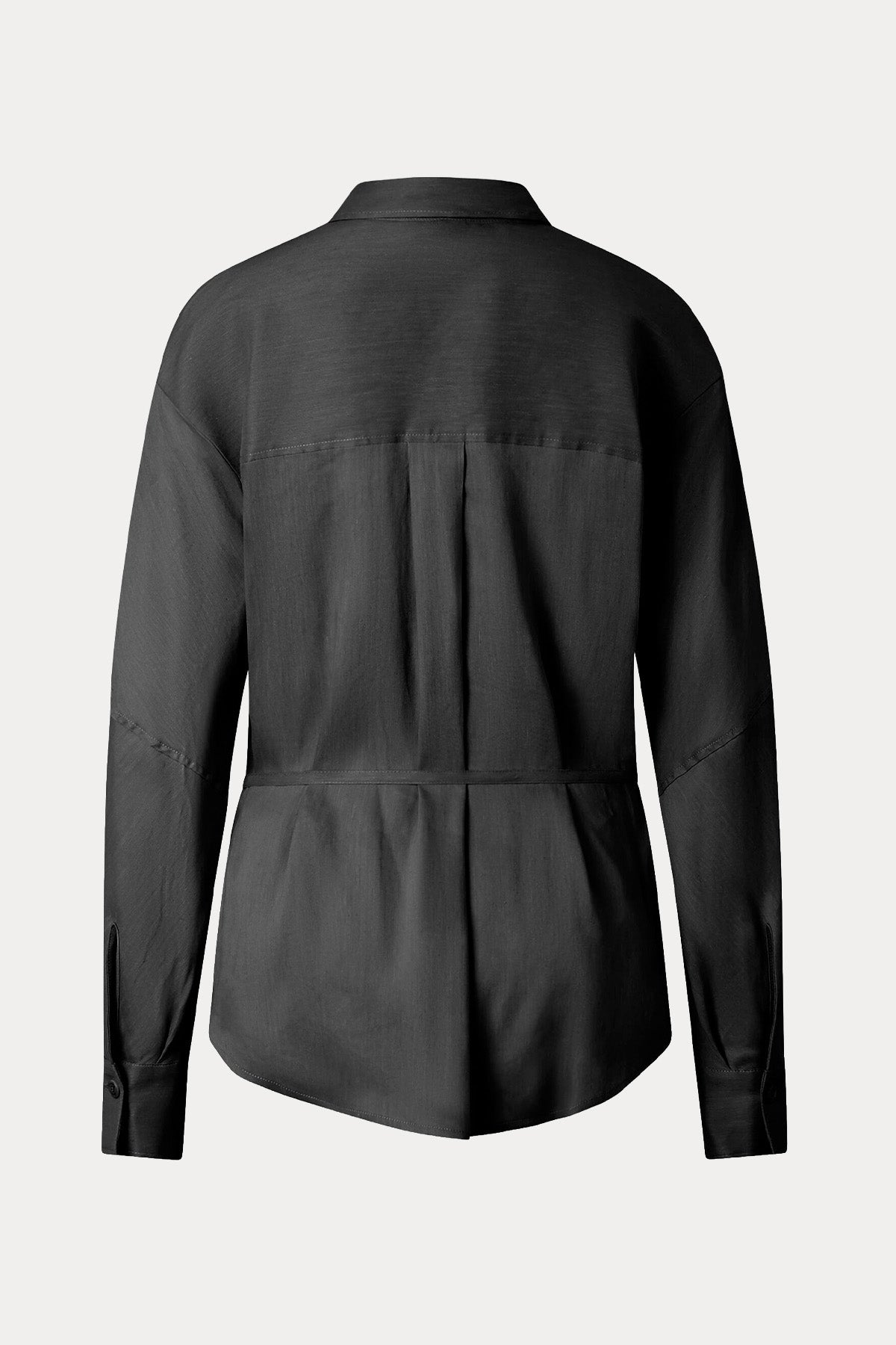 Bogner Catrina İp Kemerli Relaxed Fit Streç Keten Gömlek-Gömlek-Libas