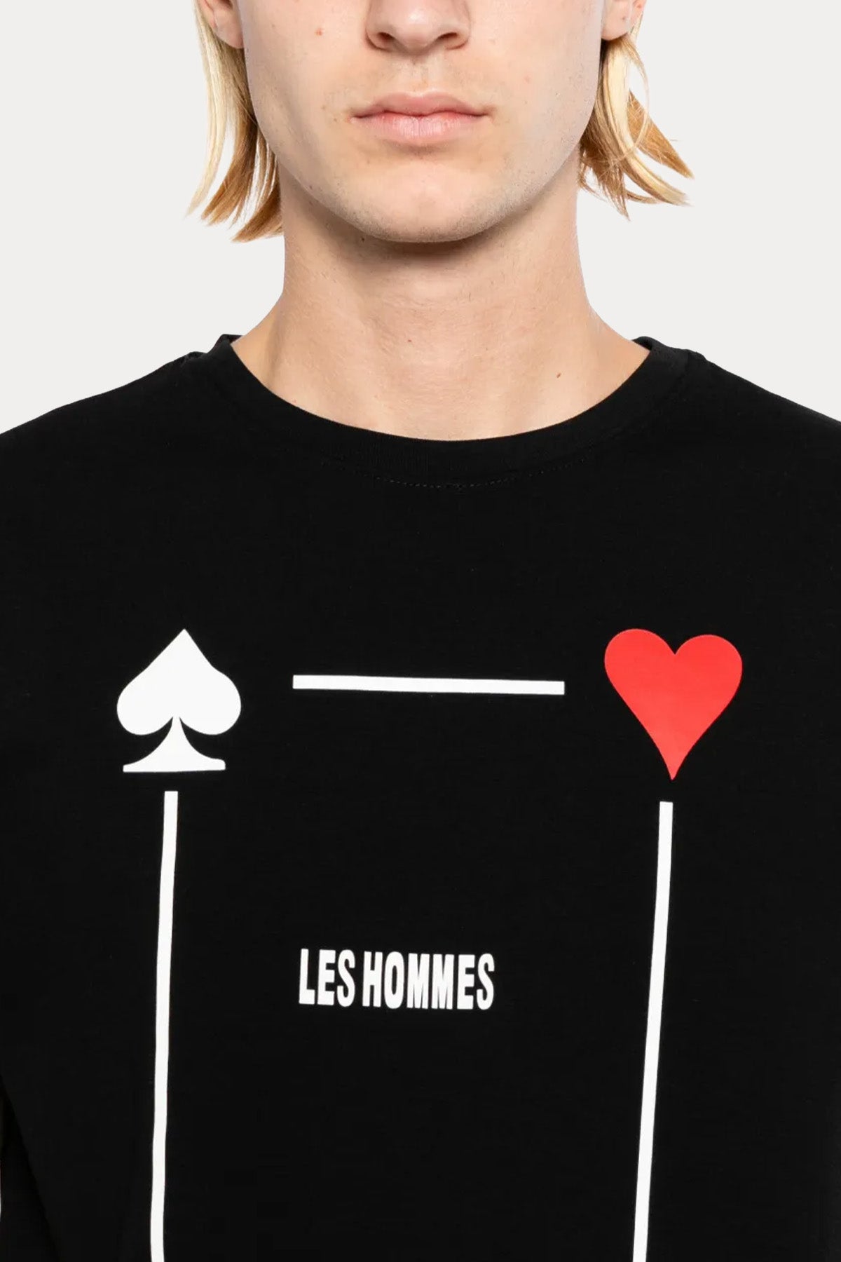 Les Hommes Regular Fit Desenli Streç T-shirt-T-shirt-Libas