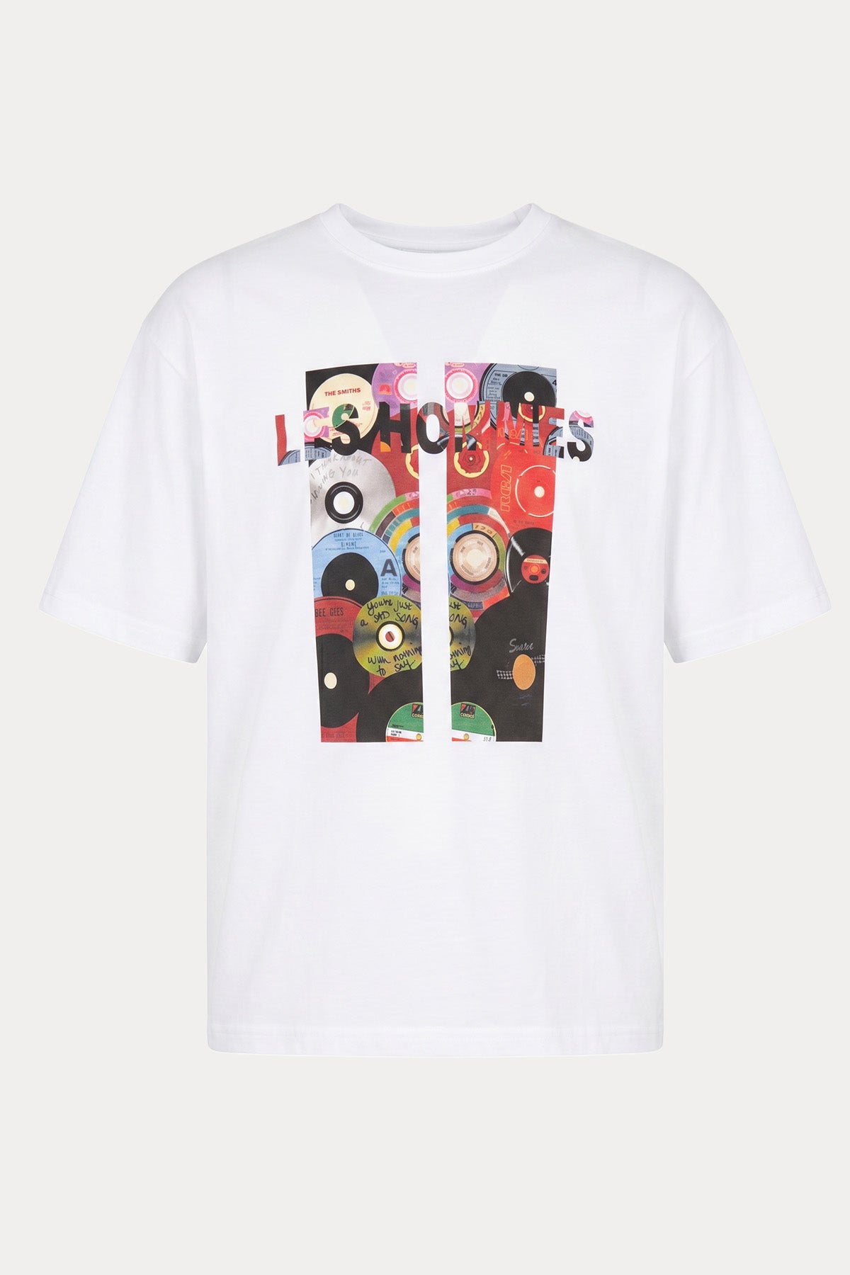 Les Hommes Geniş Kesim Logolu Desen Baskılı T-shirt