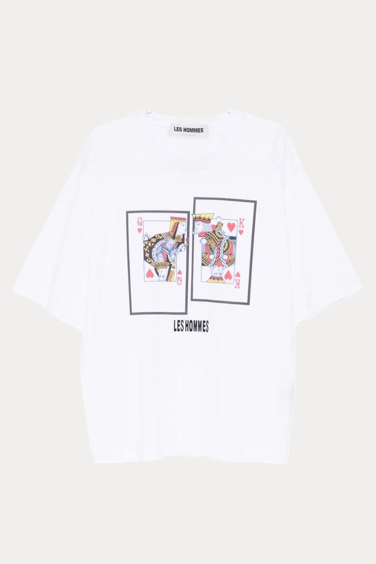 Les Hommes Geniş Kesim Desenli T-shirt-T-shirt-Libas