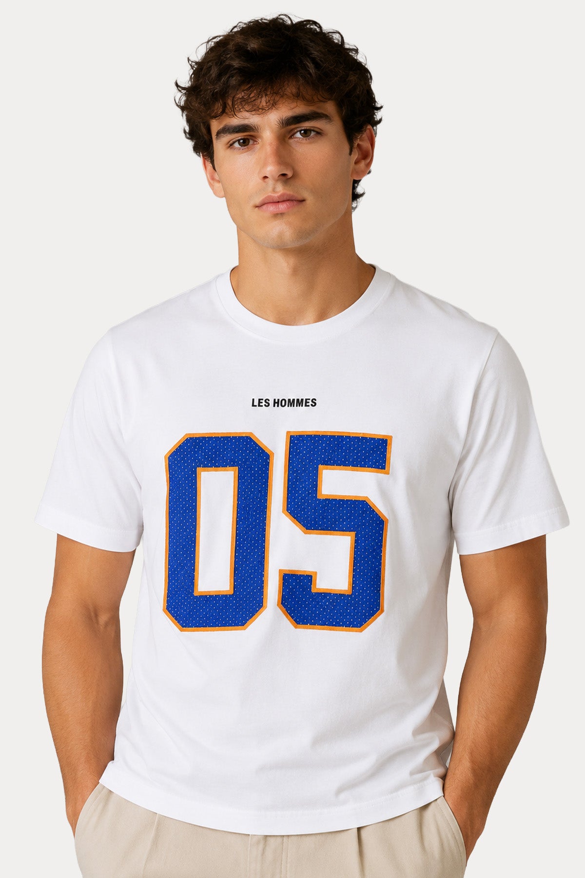 Les Hommes Regular Fit Logolu Yuvarlak Yaka T-shirt