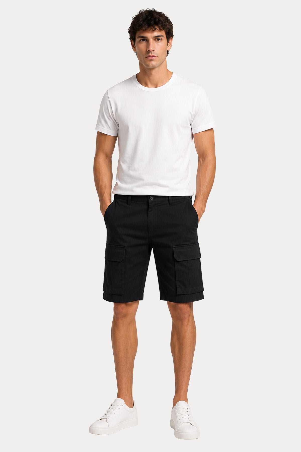 Les Hommes Regular Fit Kargo Cepli Şort