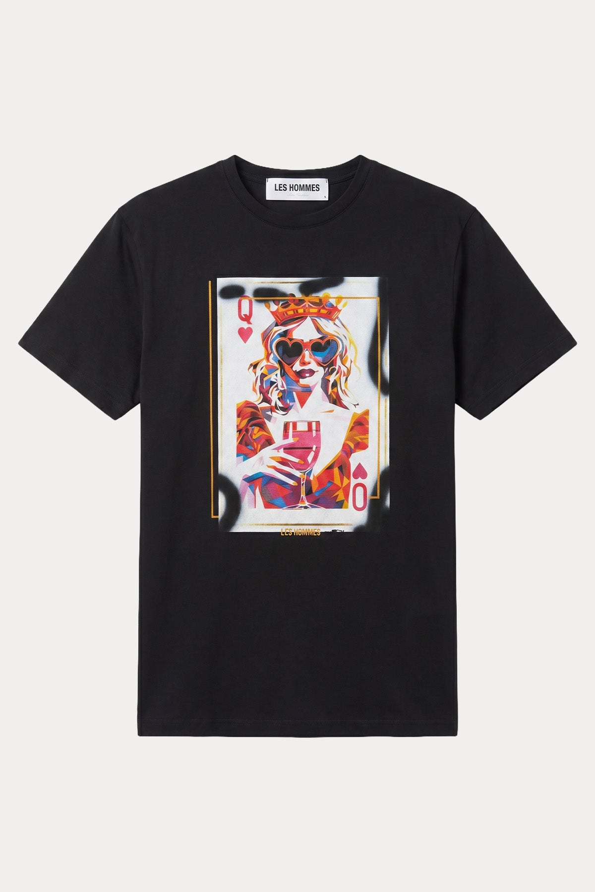 Les Hommes Regular Fit Desenli Yuvarlak Yaka T-shirt