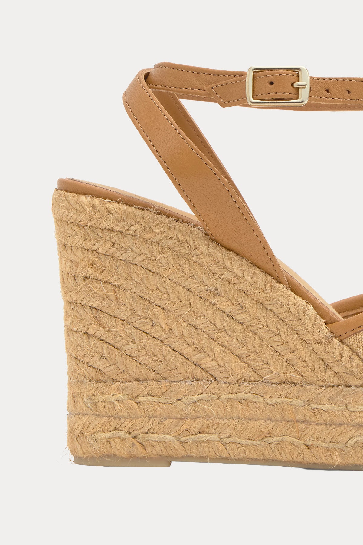 Castaner Brigitte Kanvas Deri Dolgu Topuklu Sandalet