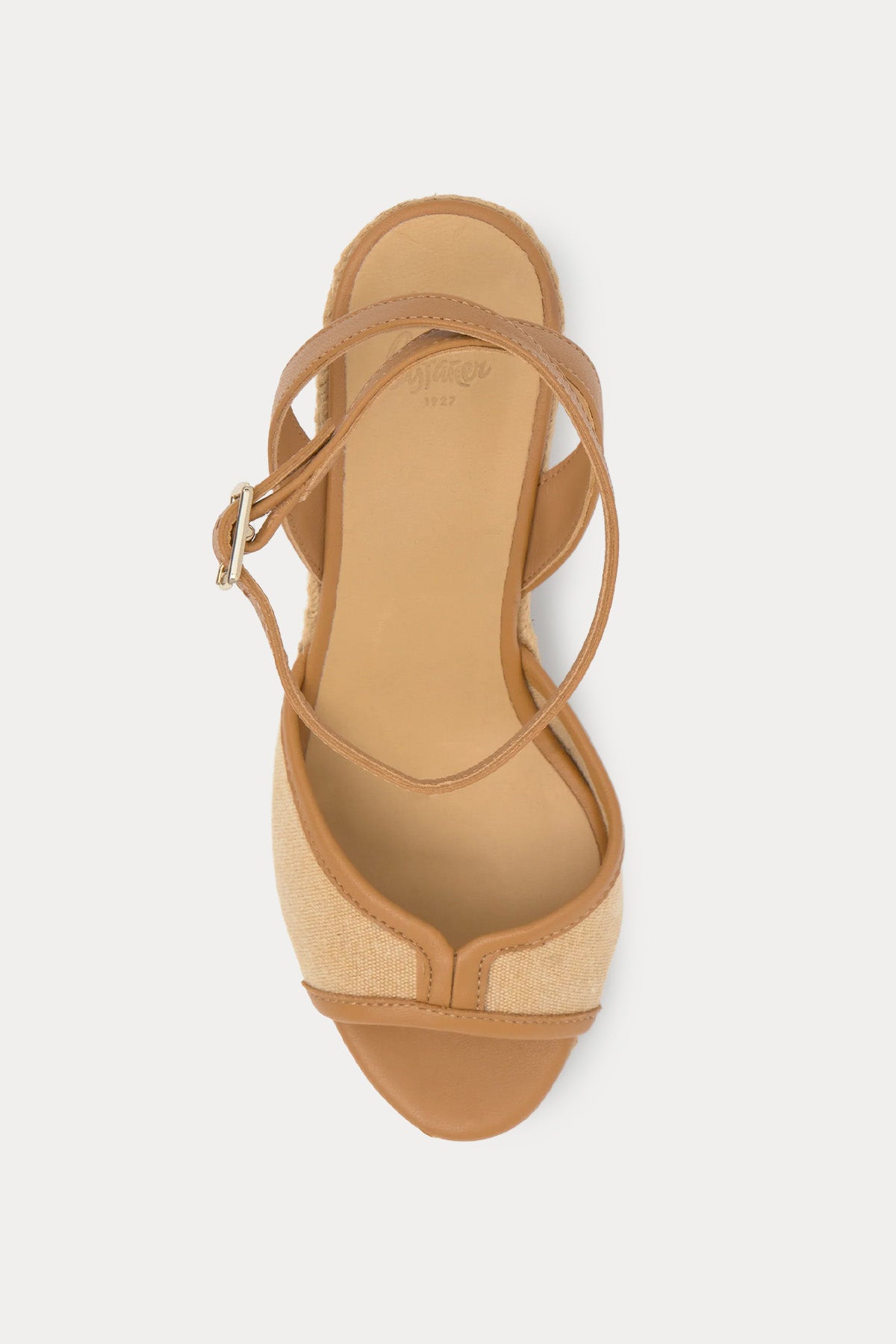 Castaner Brigitte Kanvas Deri Dolgu Topuklu Sandalet