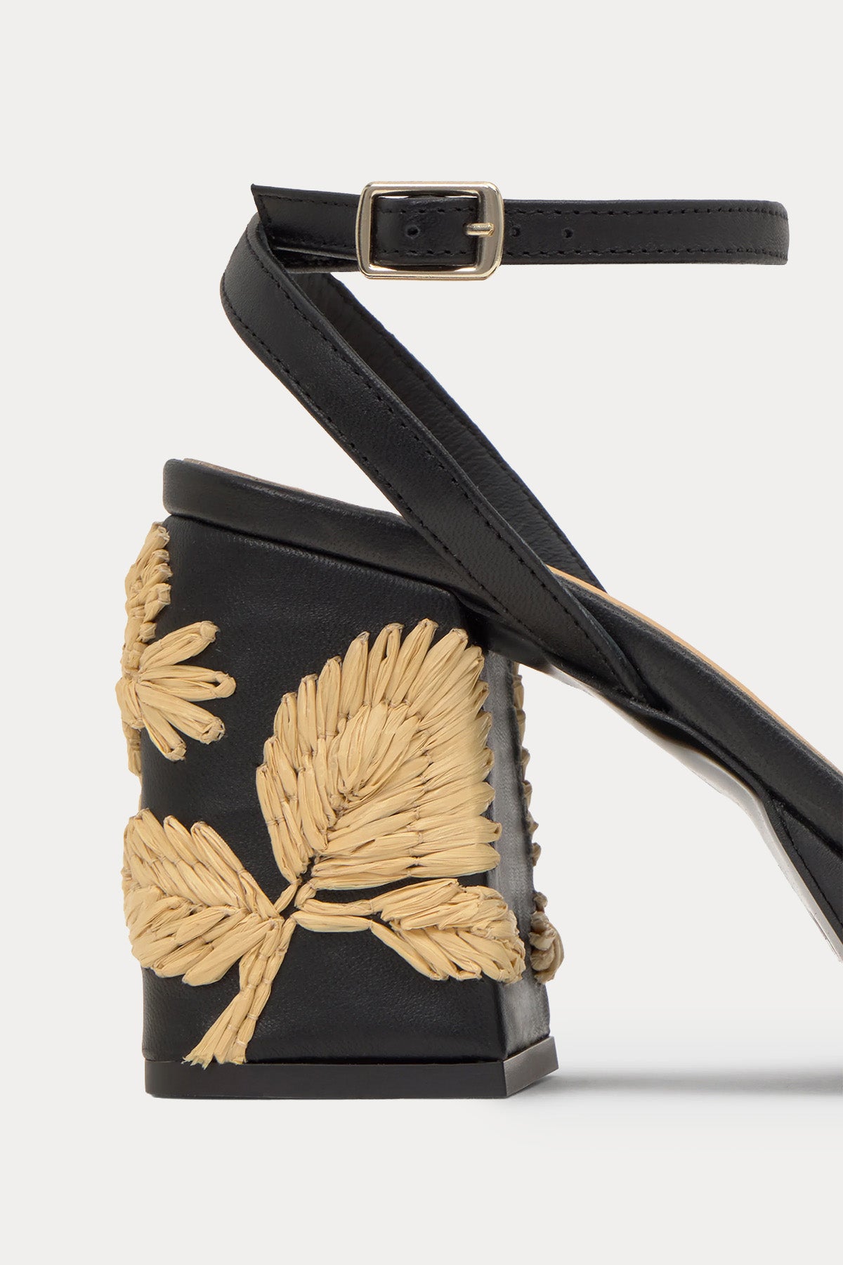 Castaner Vasilia Hasır Örgü Motifli Topuklu Deri Sandalet