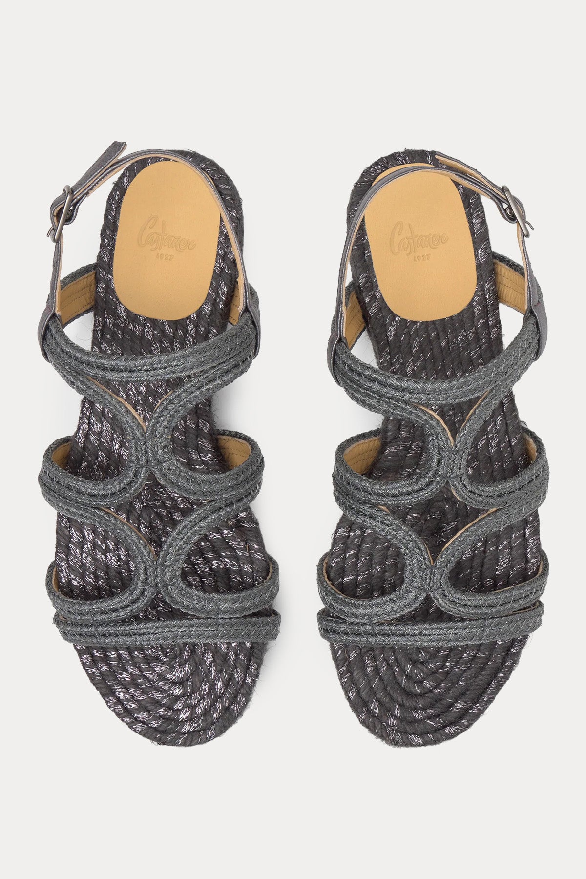 Castaner Pitra Parlak Örgü Sandalet