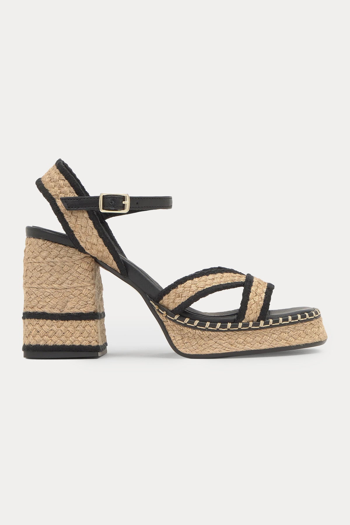 Castaner Vanish Küt Burun Hasır Örgü Topuklu Sandalet