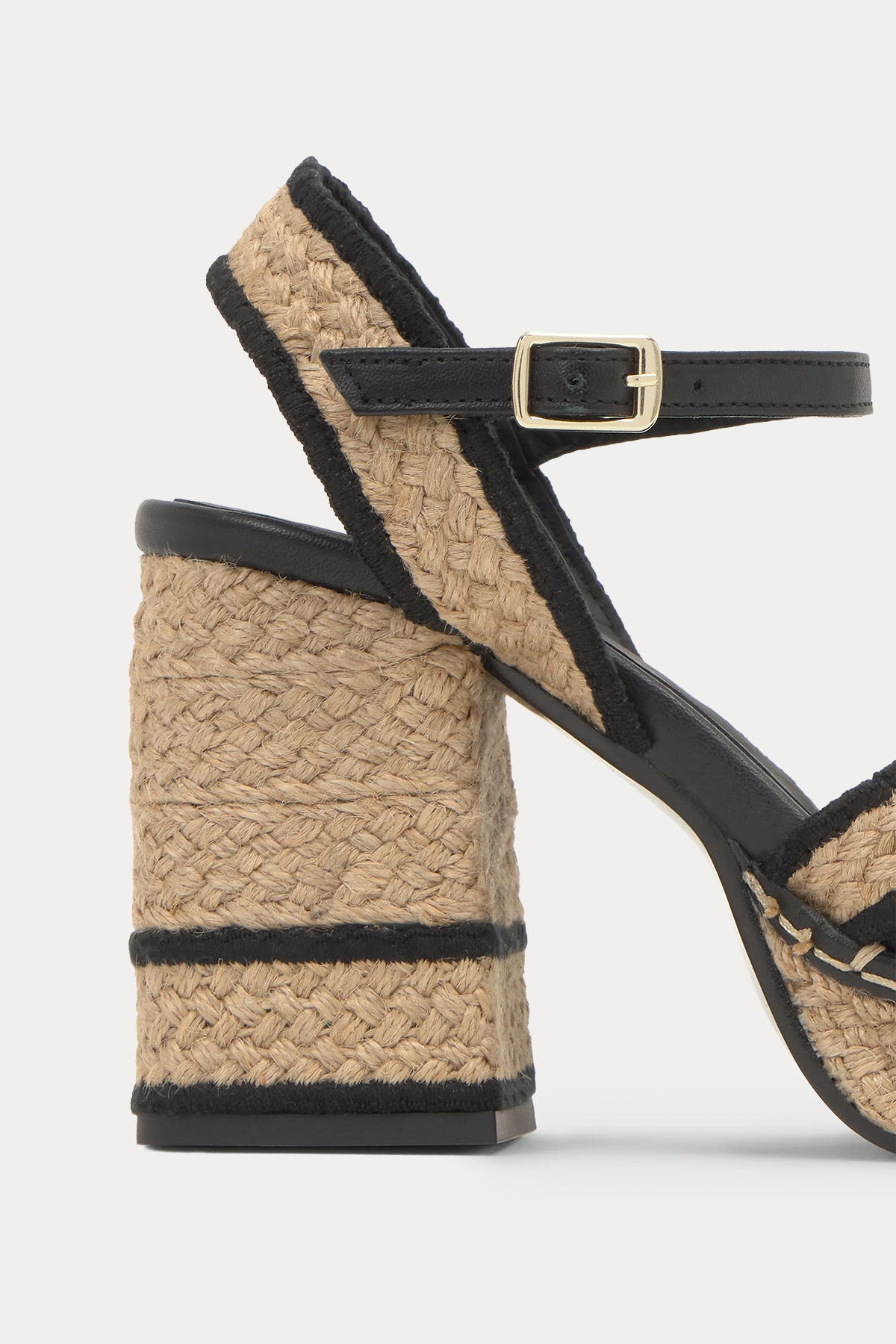 Castaner Vanish Küt Burun Hasır Örgü Topuklu Sandalet