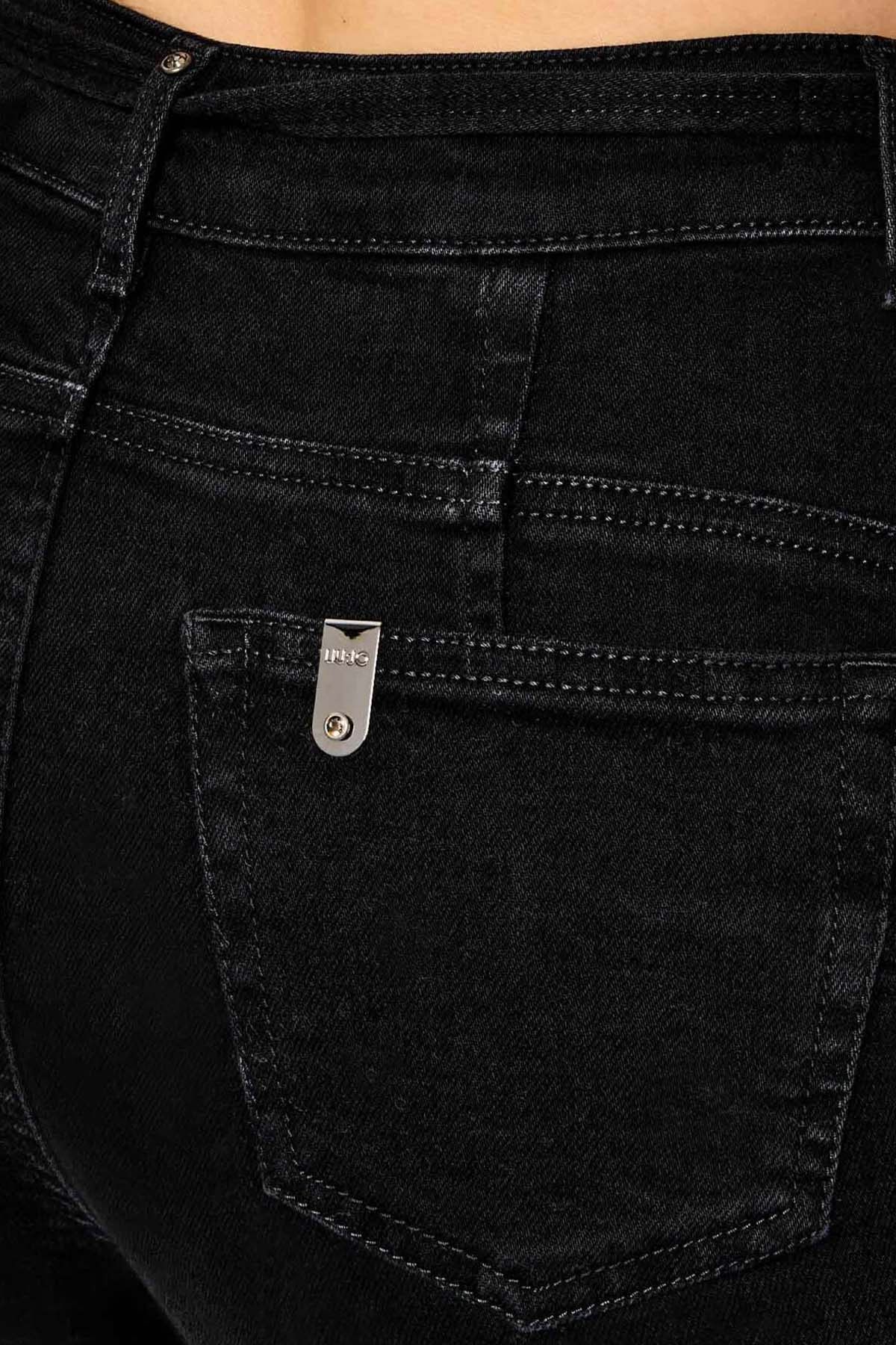 Liu Jo Wide Leg Yüksek Bel Kemerli Streç Jeans