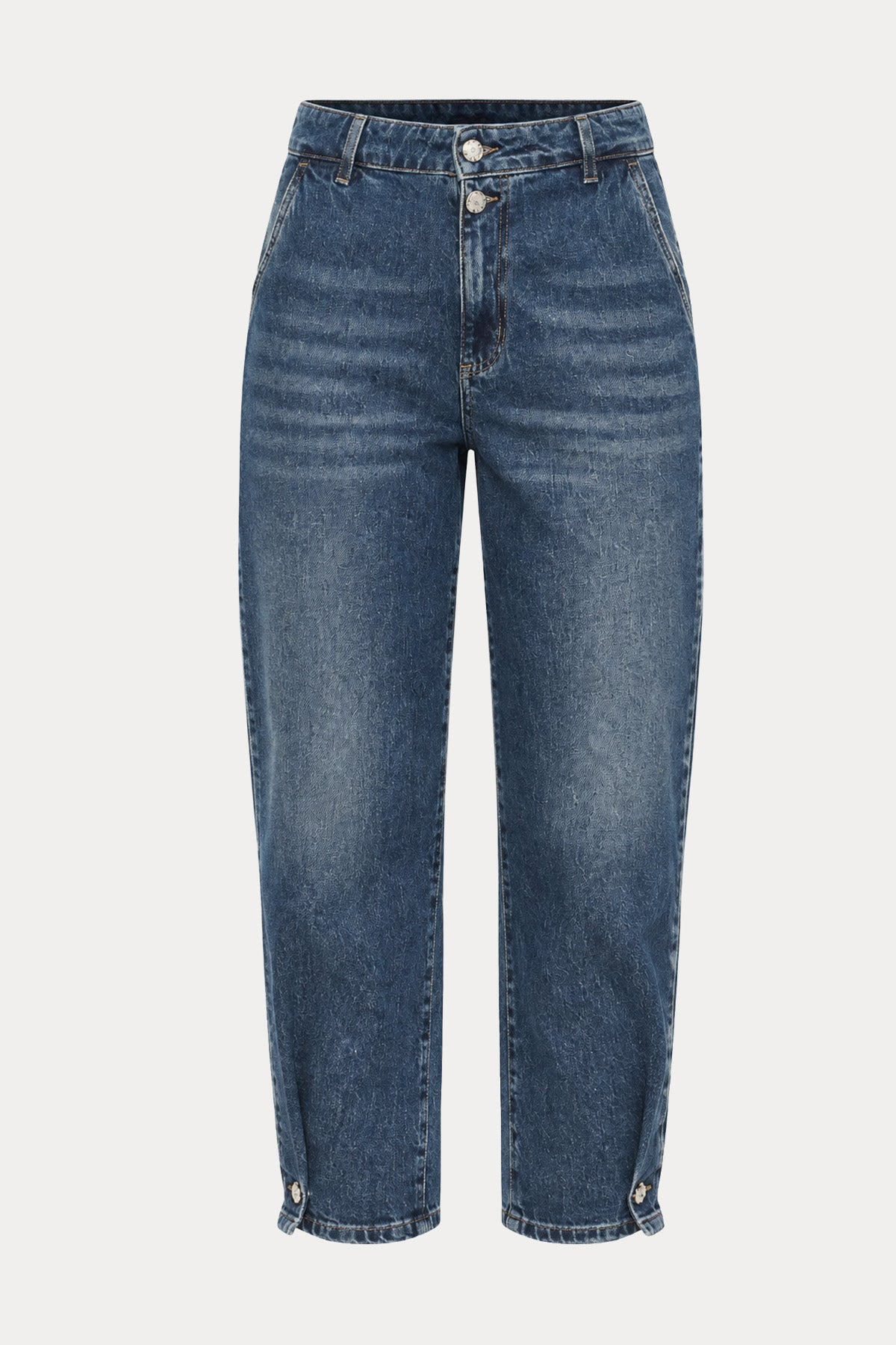 Liu Jo Balloon Fit Yüksek Belli Yıkamalı Crop Jeans