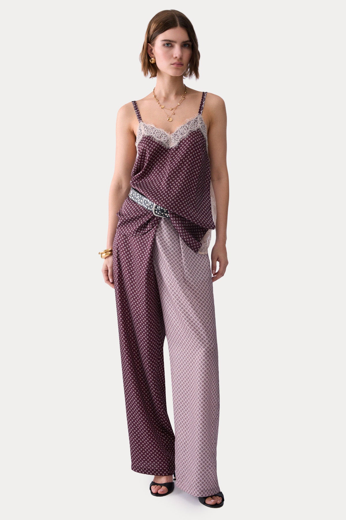 Liu Jo Comfort Fit Mikro Şal Desenli Bluz