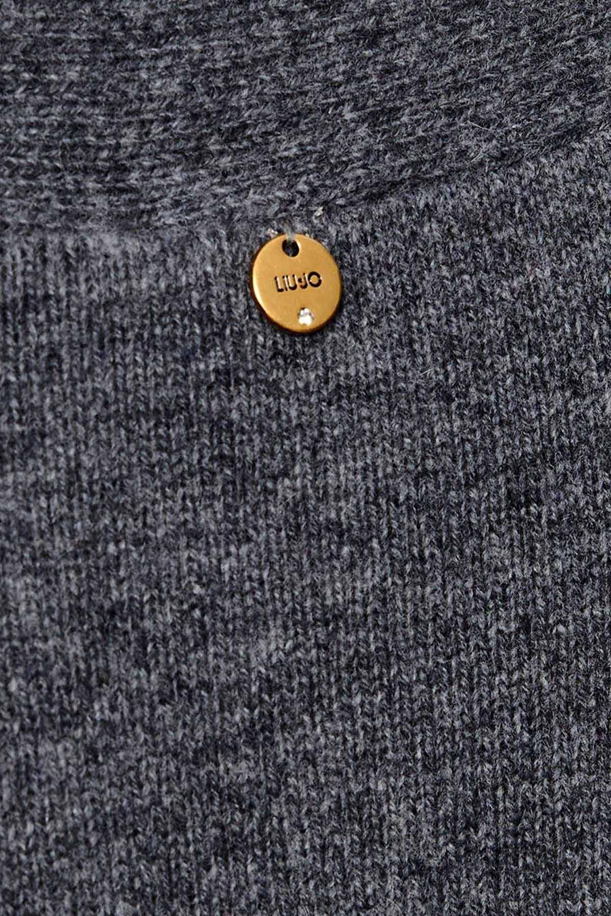 Liu Jo Comfort Fit V Yaka İnce Örgü Yün Triko Ceket
