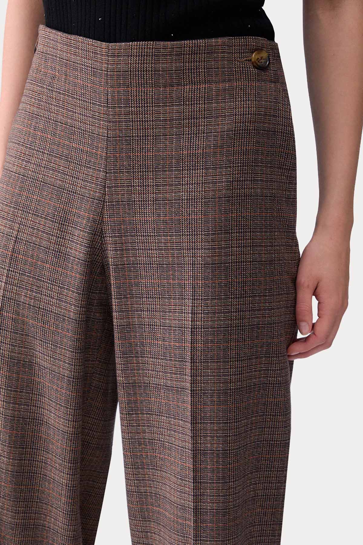 Liu Jo Straight Fit Ekose Desenli Pantolon