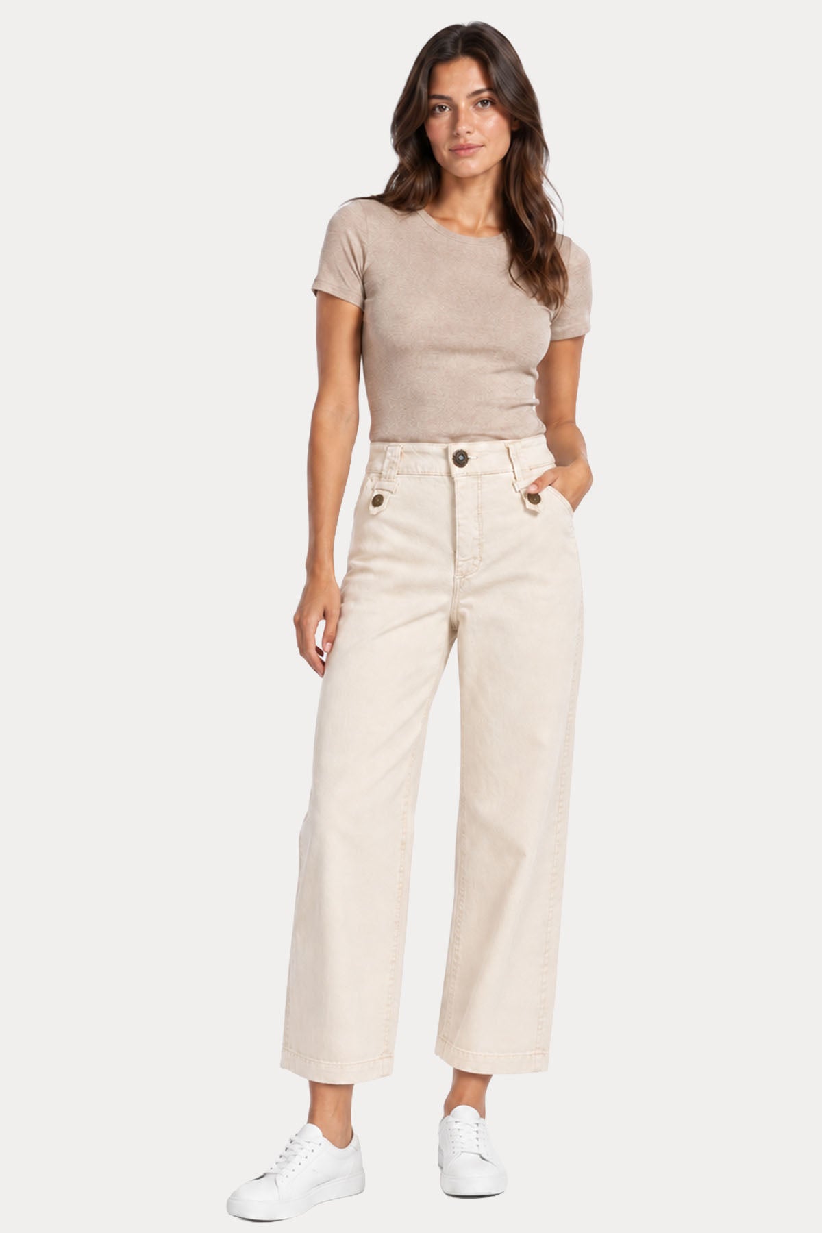 Liu Jo Cropped Flare Fit Yandan Cepli Pantolon