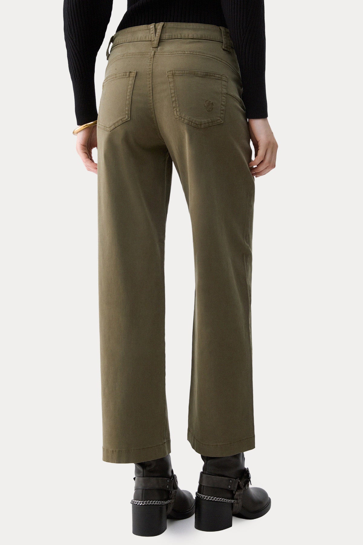 Liu Jo Cropped Flare Fit Yandan Cepli Pantolon
