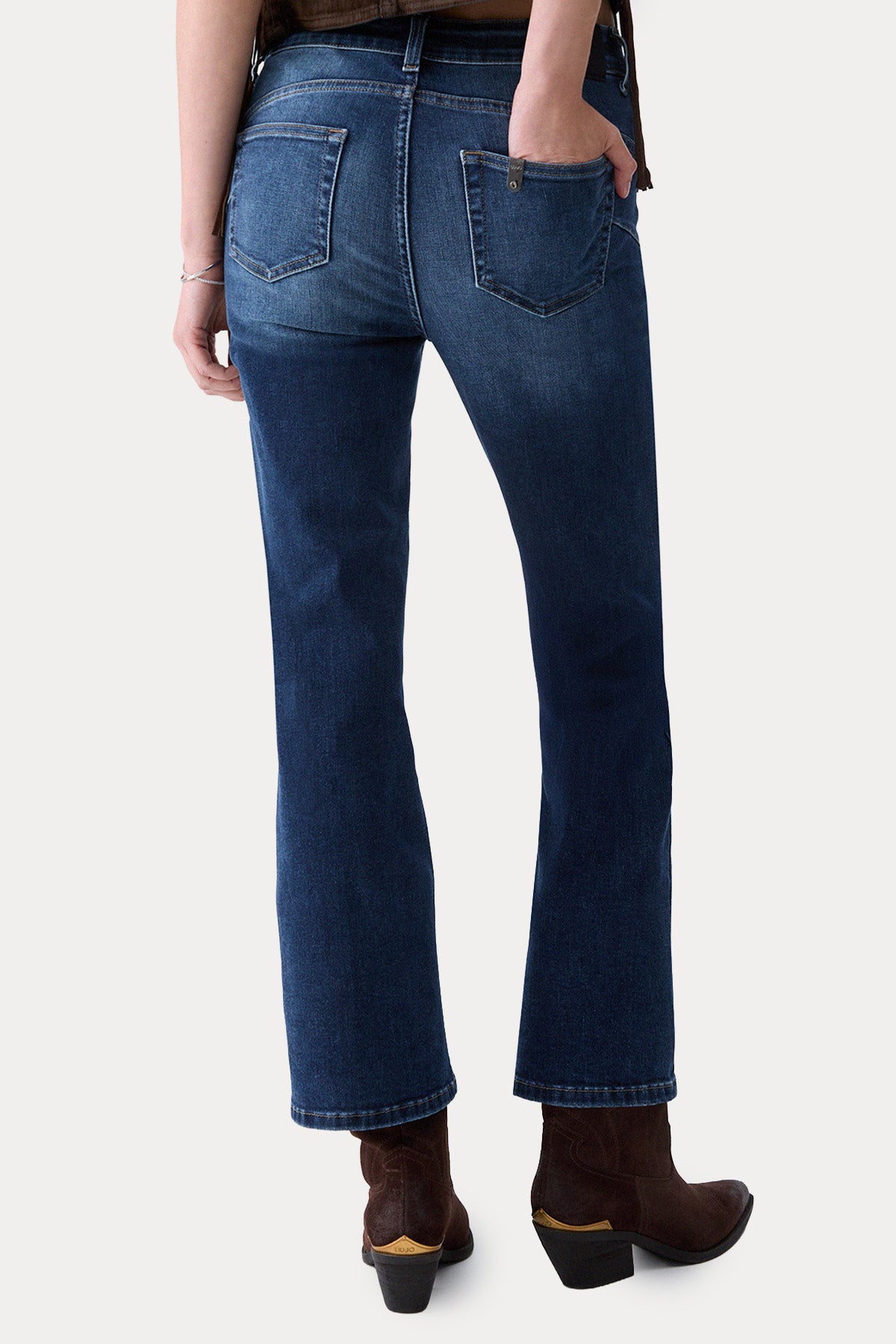 Liu Jo Bootcut Yıkamalı Streç Jeans