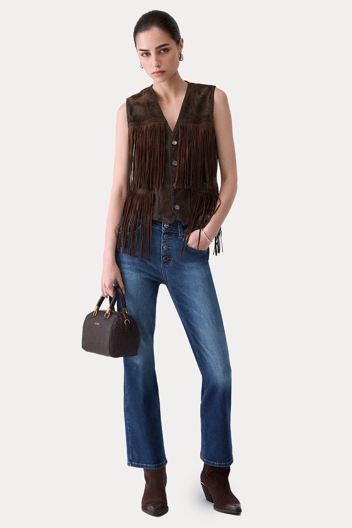 Liu Jo Bootcut Yıkamalı Streç Jeans