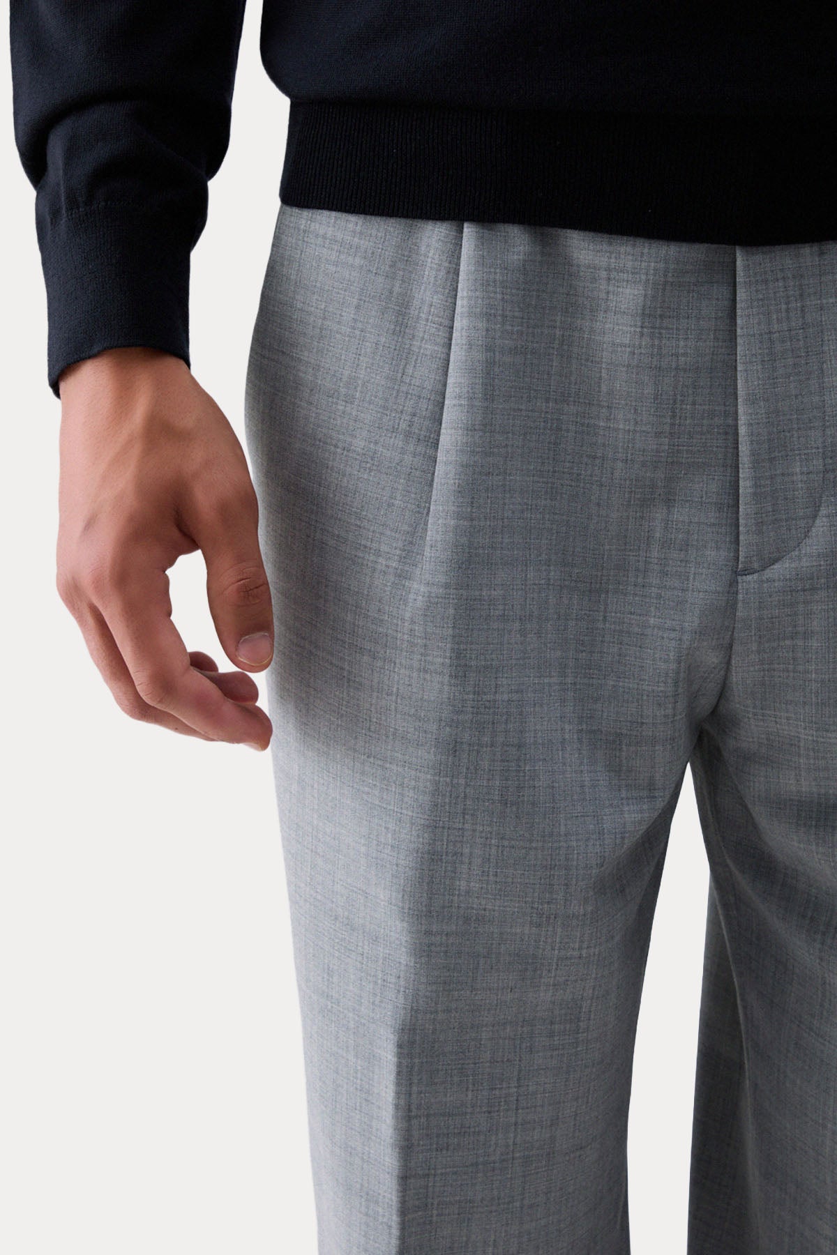 Liu Jo Relaxed Fit Tek Pile Yandan Cepli Yün Pantolon