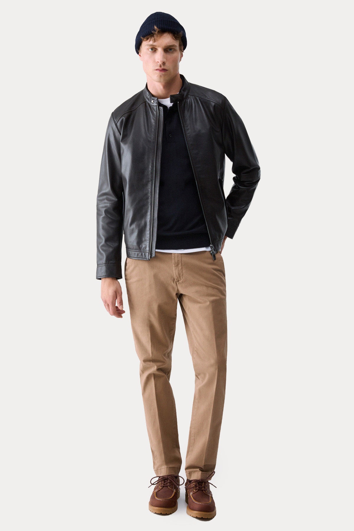 Liu Jo Regular Fit Biker Deri Ceket